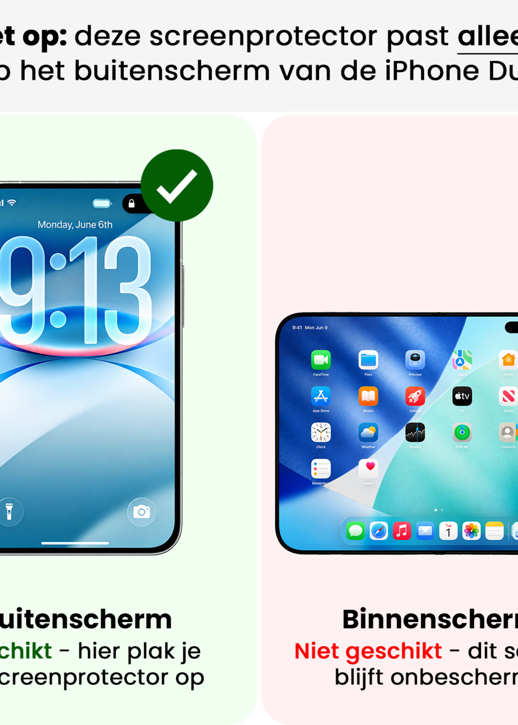 LUQ LUQ iPhone Duo Screenprotector Glas Privacy