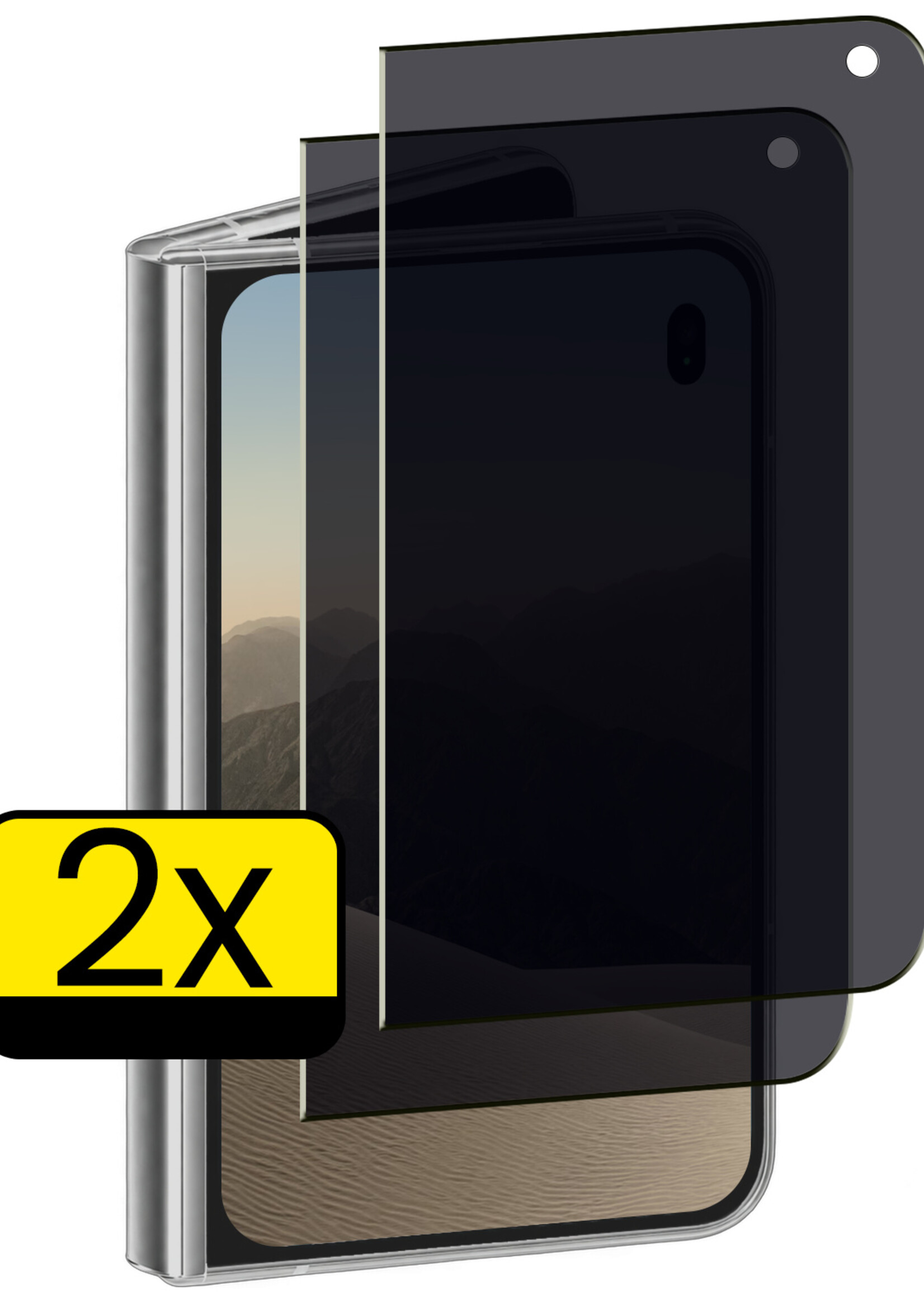 LUQ LUQ iPhone Duo Screenprotector Glas Privacy - 2 PACK