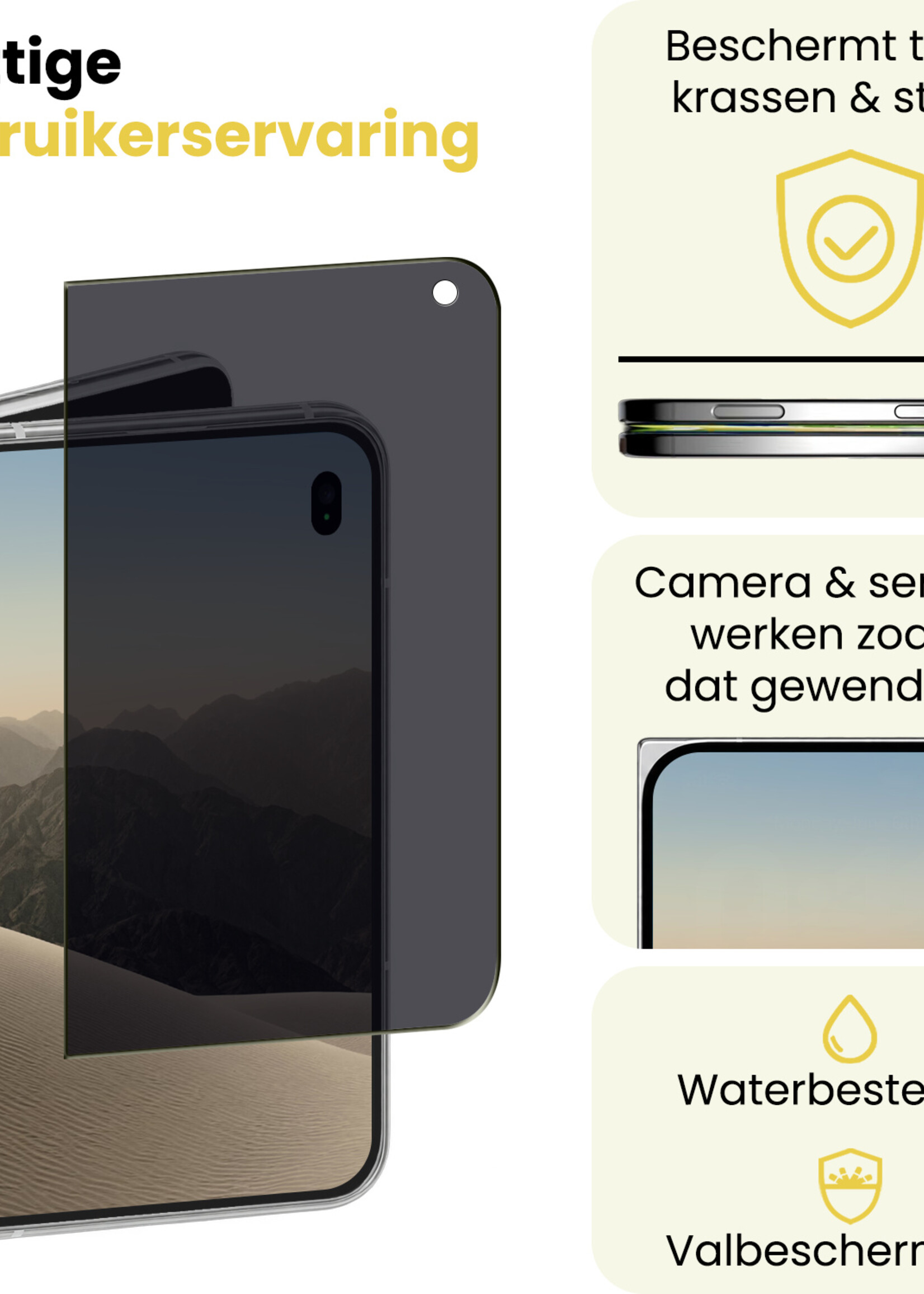 LUQ LUQ iPhone Duo Screenprotector Glas Privacy - 3 PACK