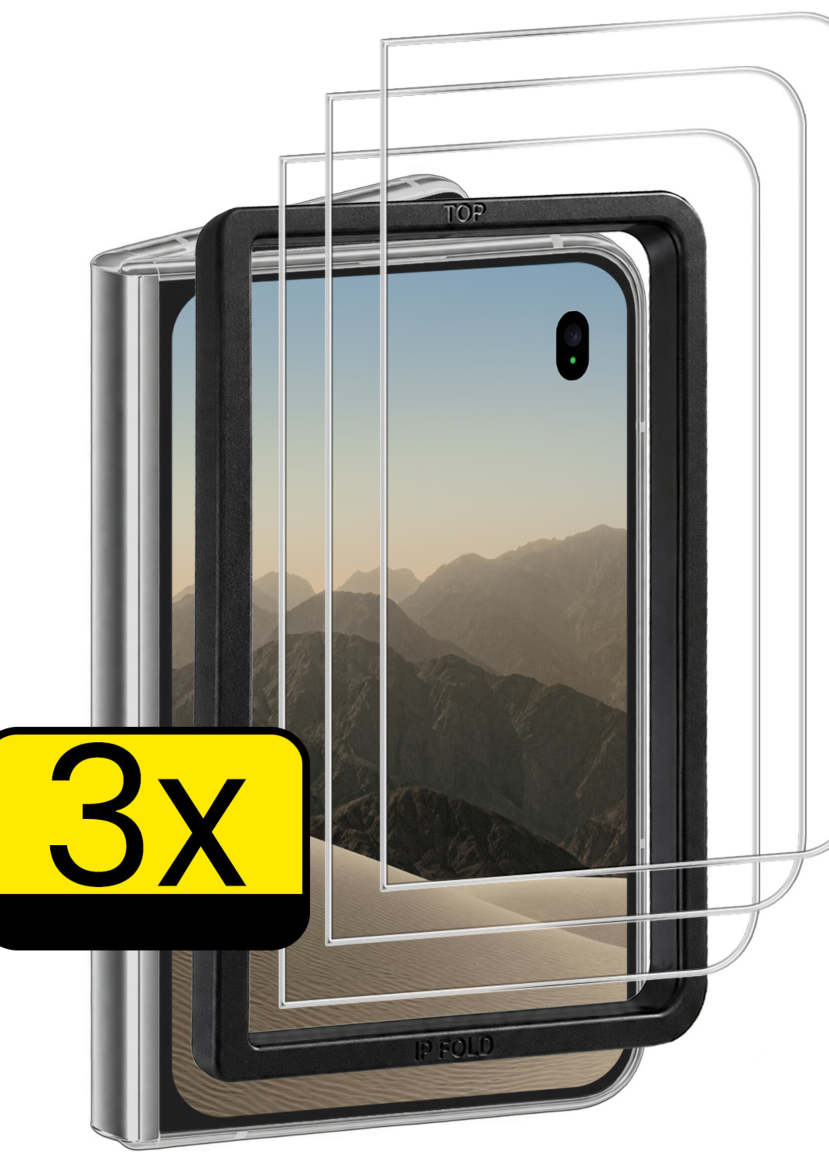 LUQ LUQ iPhone Duo Screenprotector Met Installatieframe - 3 PACK