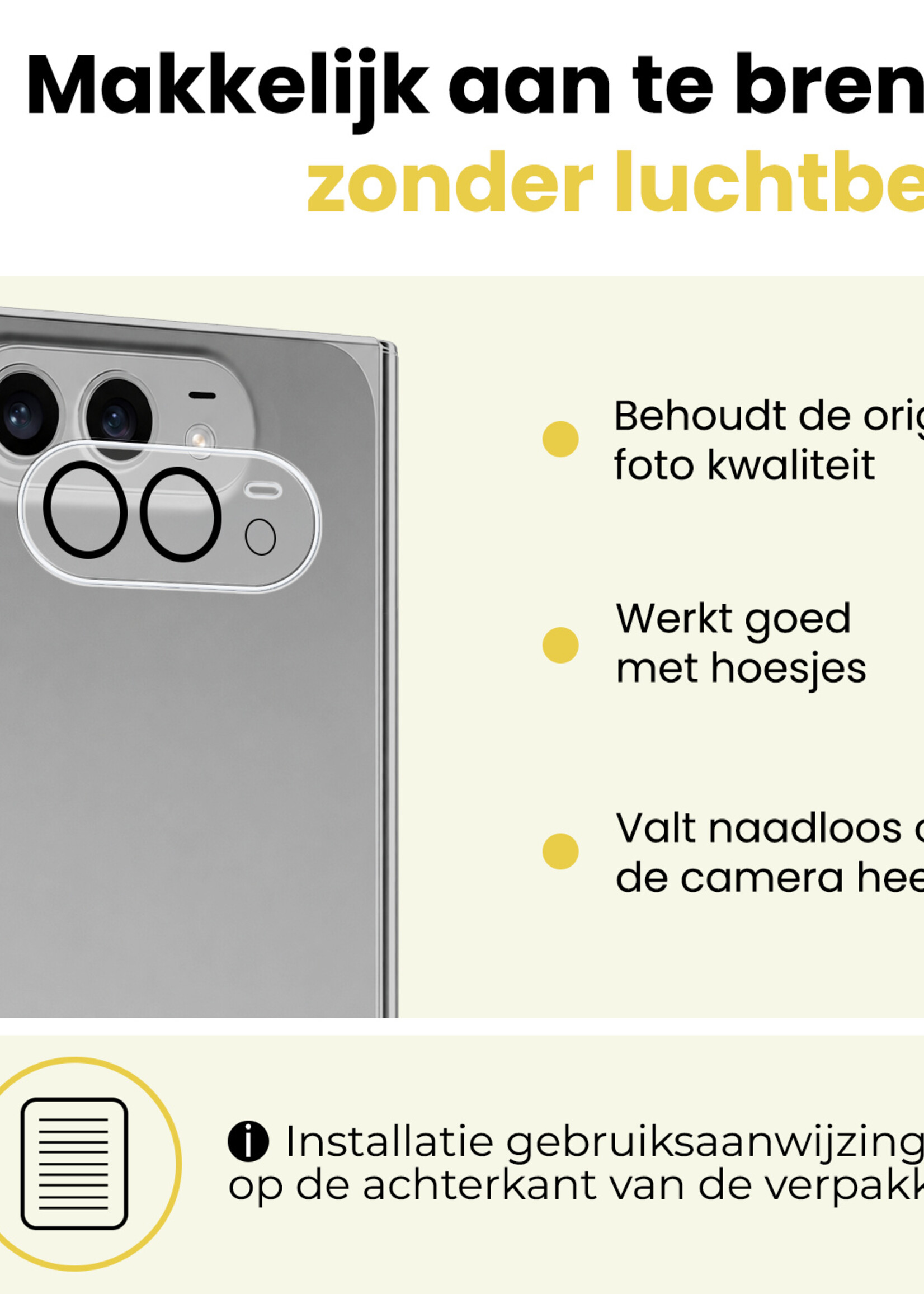 LUQ LUQ iPhone Duo Camera Screenprotector - 3 PACK