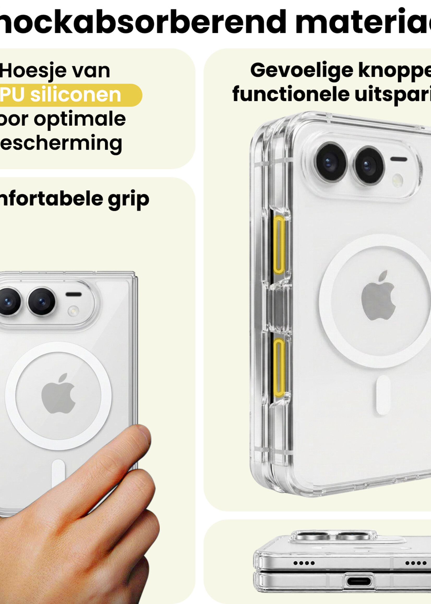 LUQ LUQ iPhone Duo Magsafe Hoesje - Transparant