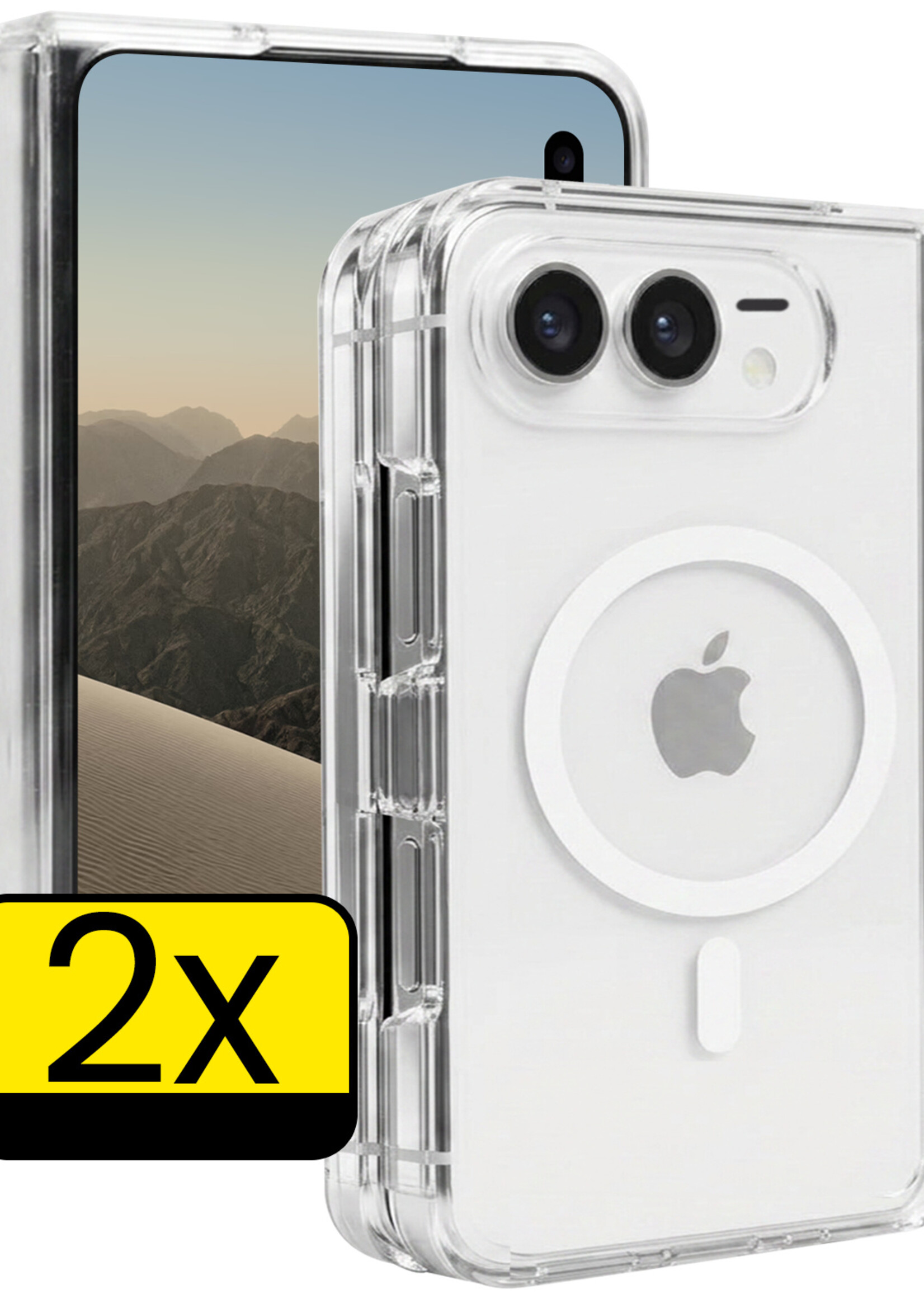 LUQ LUQ iPhone Duo Magsafe Hoesje - Transparant - 2 PACK