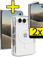 LUQ LUQ iPhone Duo Magsafe Hoesje Transparant Met 2x Screenprotector