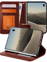 LUQ LUQ iPhone Duo Hoesje Bookcase - Bruin