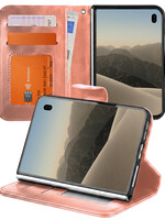 LUQ LUQ iPhone Duo Hoesje Bookcase - Rose Goud