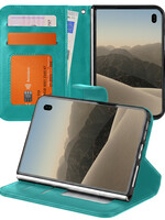 LUQ LUQ iPhone Duo Hoesje Bookcase - Turquoise