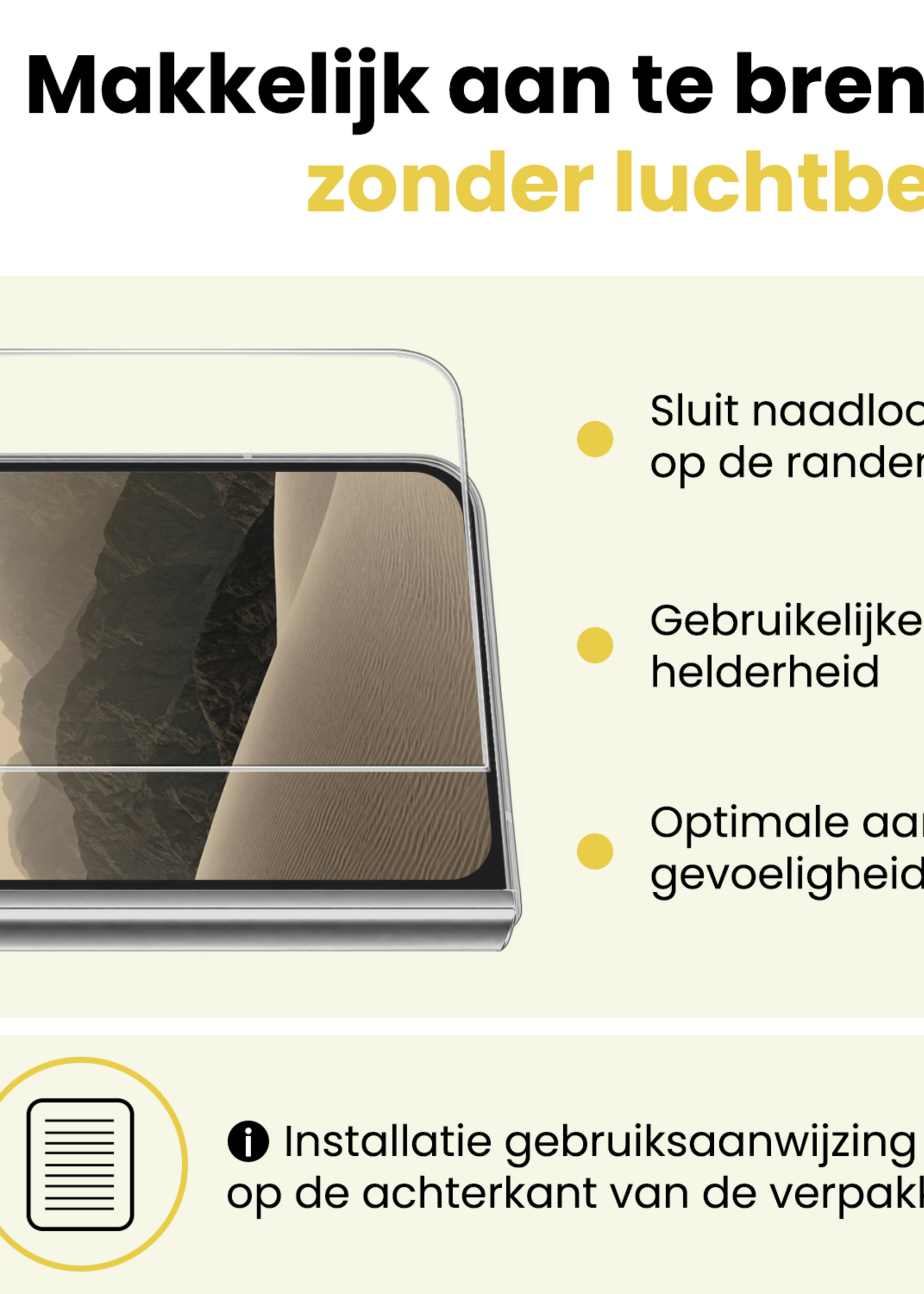 LUQ LUQ iPhone Duo Hoesje Bookcase Met Screenprotector - Donkerblauw