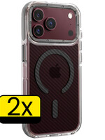 LUQ LUQ iPhone 18 Pro Max Magsafe Carbon Hoesje - Grijs - 2 PACK