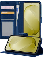 LUQ LUQ Samsung Galaxy S26 FE Hoesje Bookcase - Donkerblauw