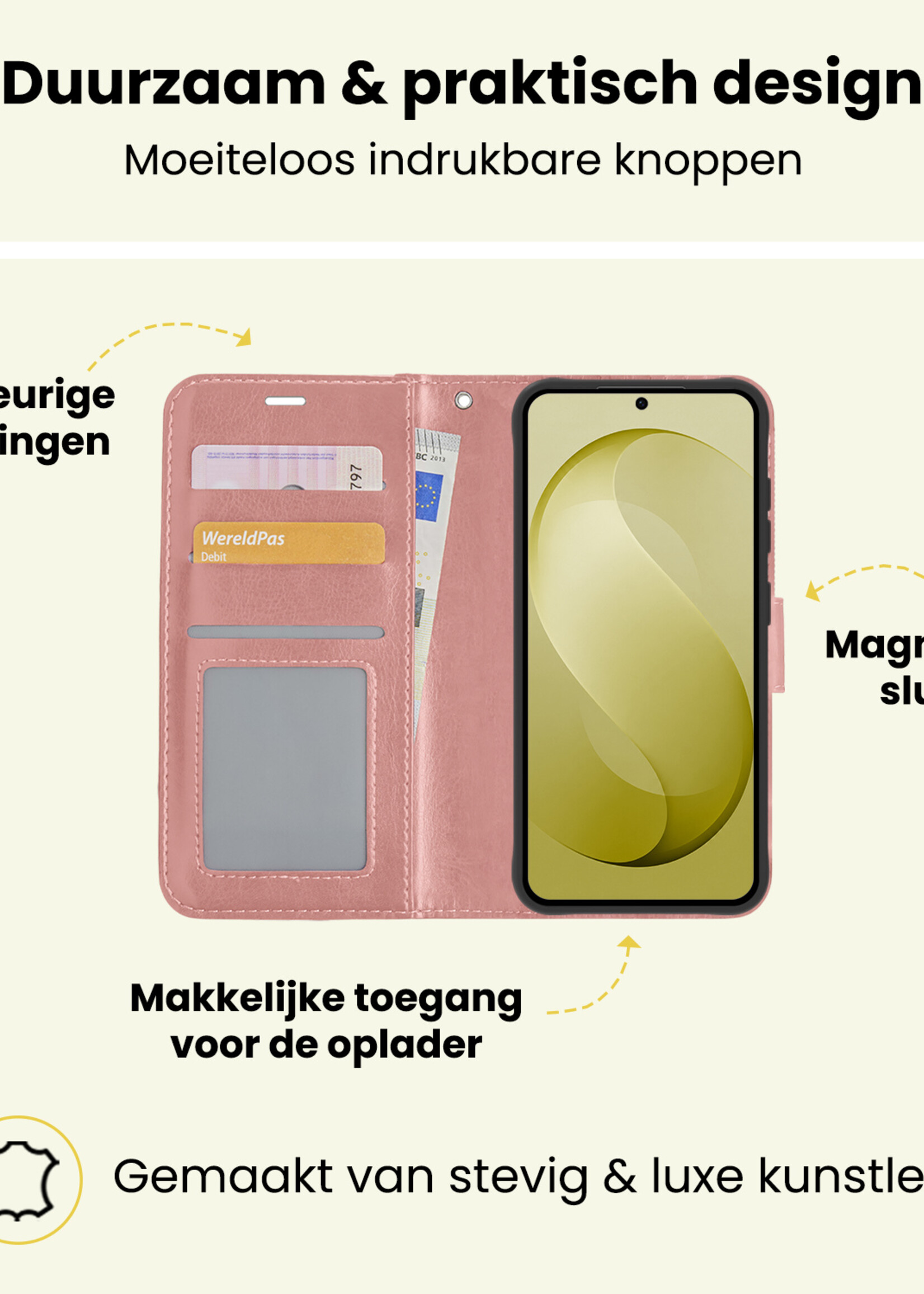 LUQ LUQ Samsung Galaxy S26 FE Hoesje Bookcase - Rose Goud