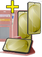 LUQ LUQ Samsung Galaxy S26 FE Hoesje Bookcase Met Screenprotector - Rose Goud