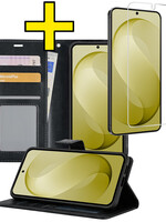 LUQ LUQ Samsung Galaxy S26 FE Hoesje Bookcase Met Screenprotector - Zwart