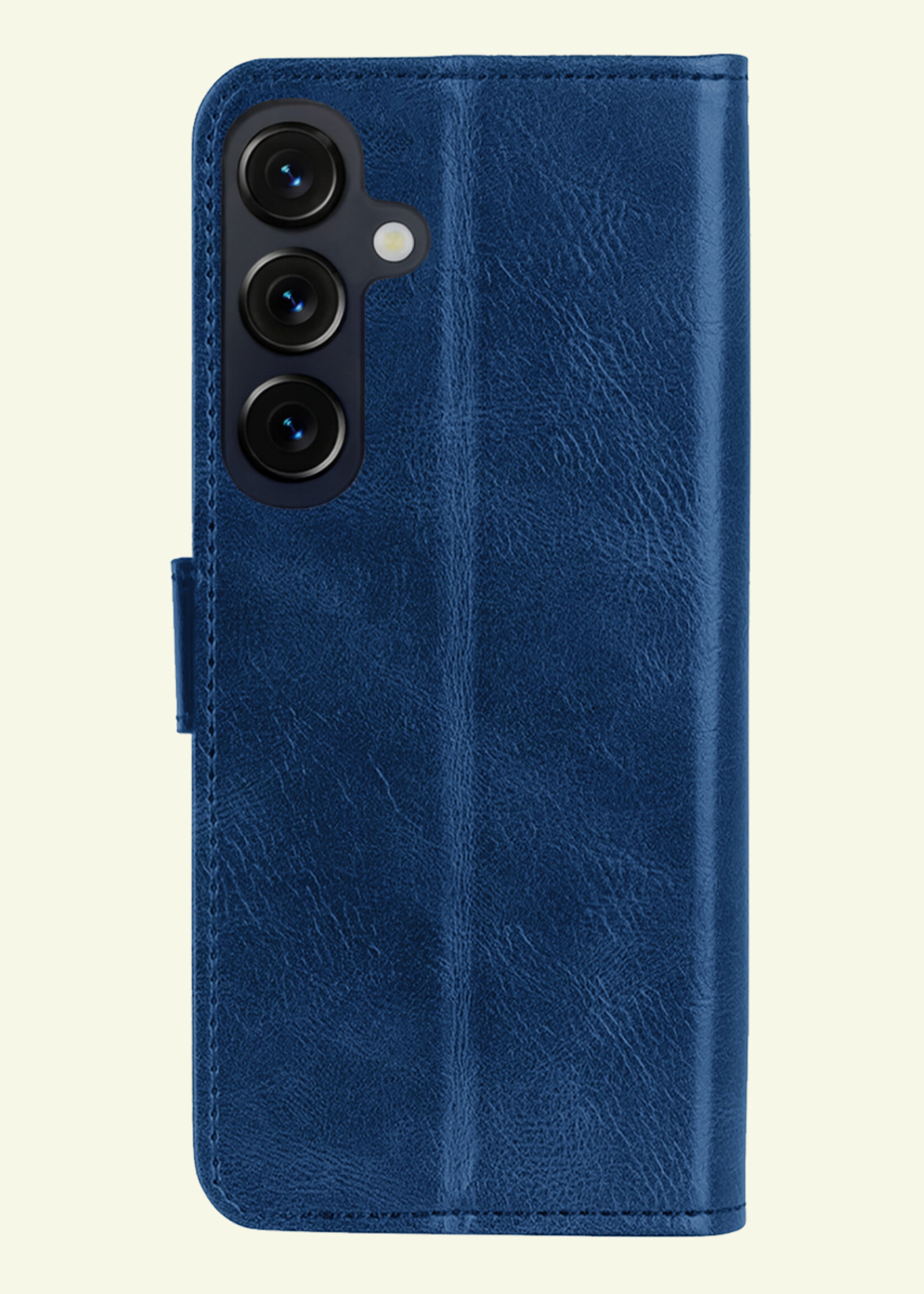 LUQ LUQ Samsung Galaxy S26 FE Hoesje Bookcase Met 2x Screenprotector - Donkerblauw