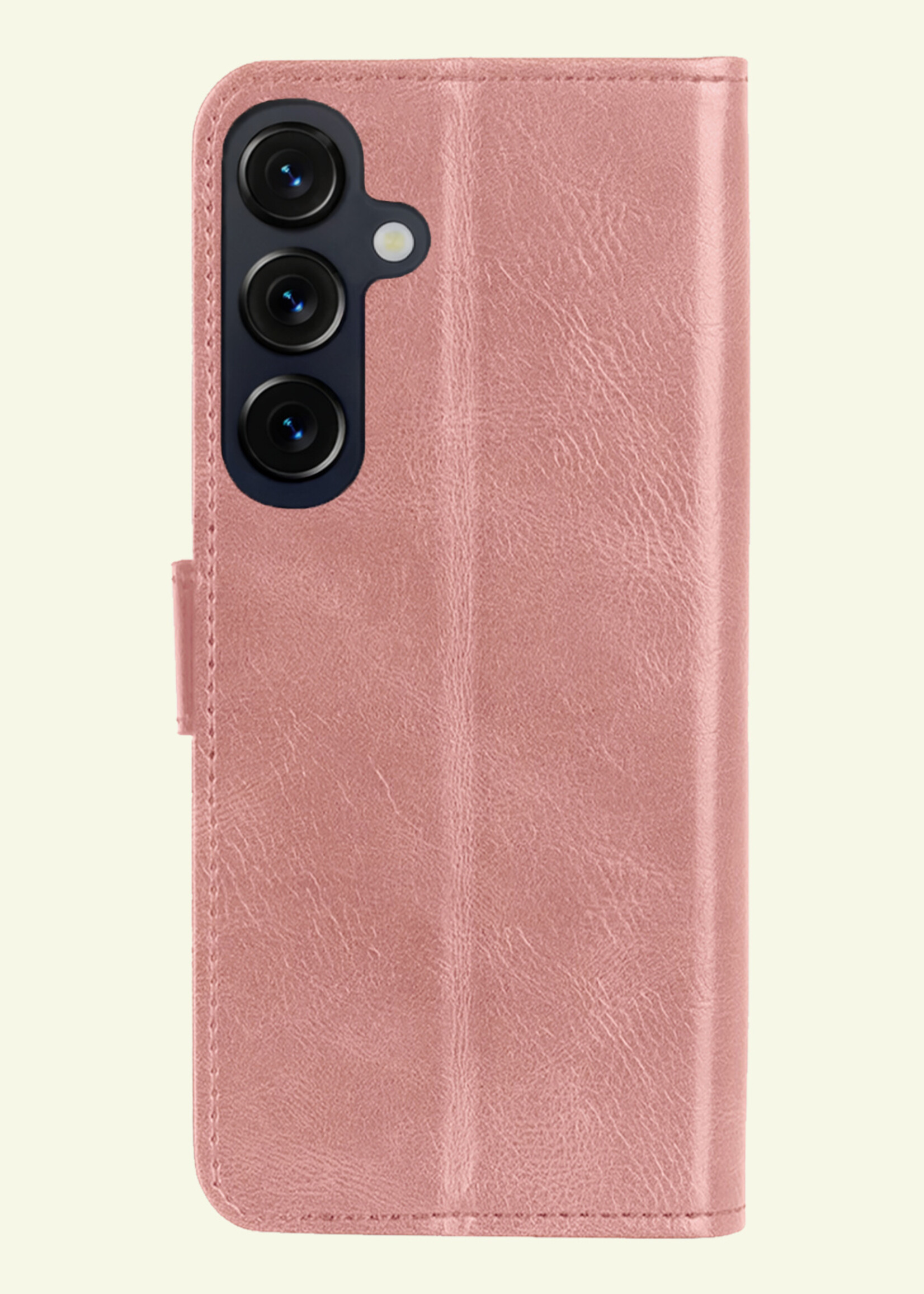 LUQ LUQ Samsung Galaxy S26 FE Hoesje Bookcase Met 2x Screenprotector - Rose Goud