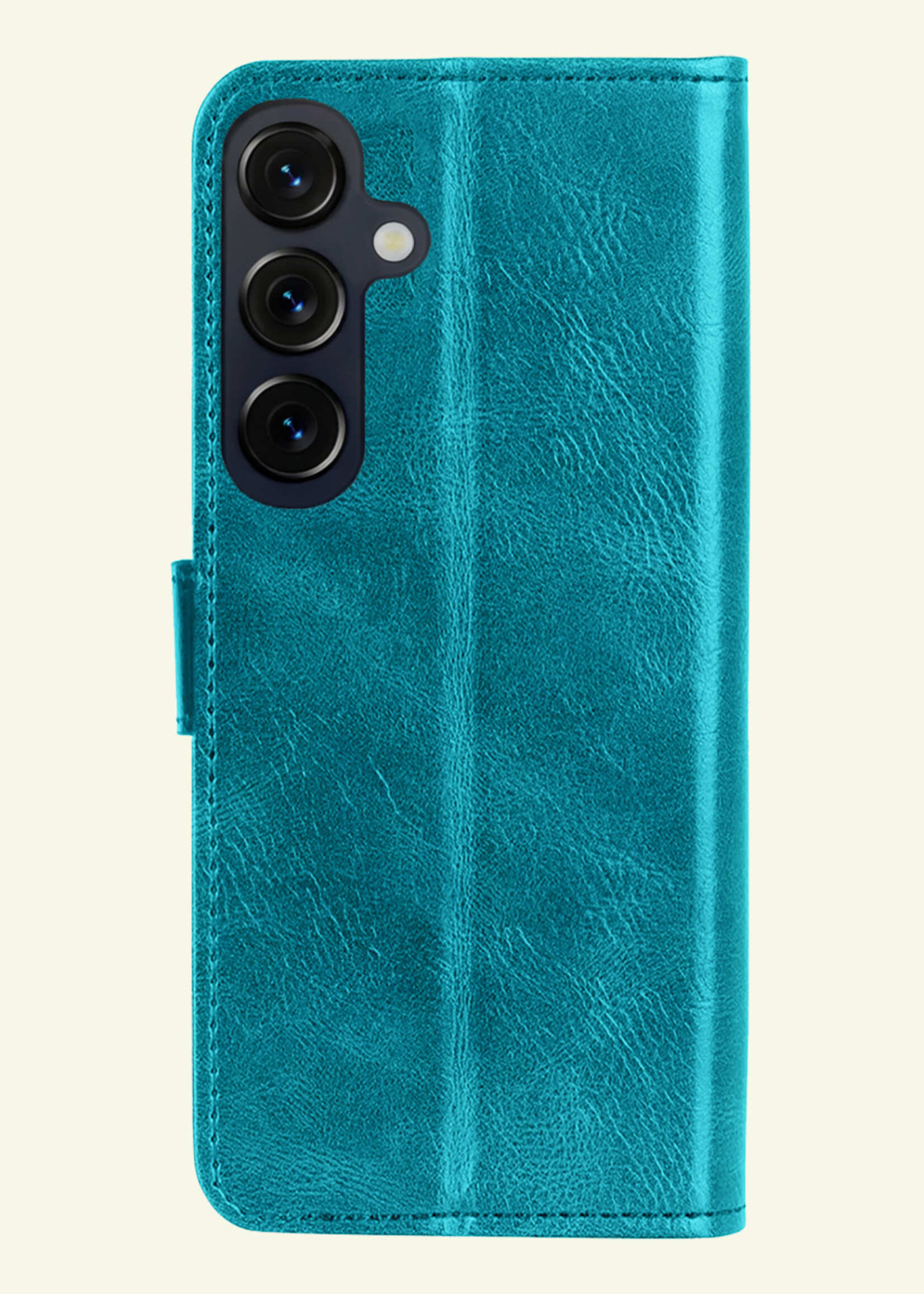 LUQ LUQ Samsung Galaxy S26 FE Hoesje Bookcase Met 2x Screenprotector - Turquoise