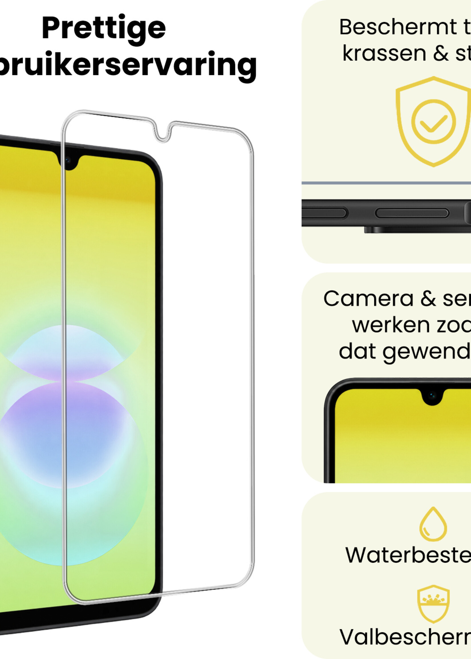 LUQ LUQ Samsung Galaxy A18 Screenprotector Glas - 2 PACK