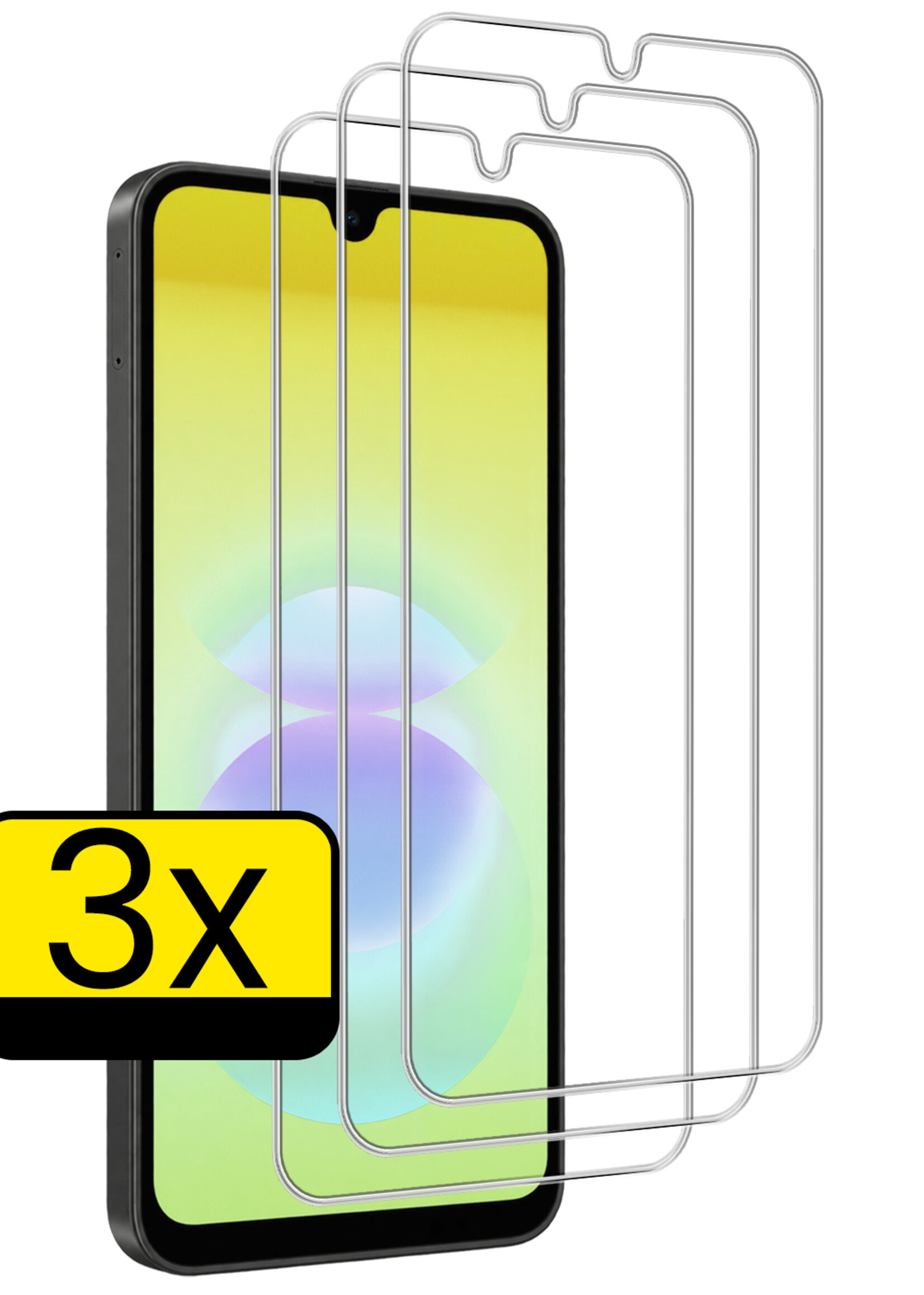 LUQ LUQ Samsung Galaxy A18 Screenprotector Glas - 3 PACK