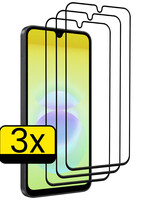 LUQ LUQ Samsung Galaxy A18 Screenprotector Glas Full Cover - 3 PACK