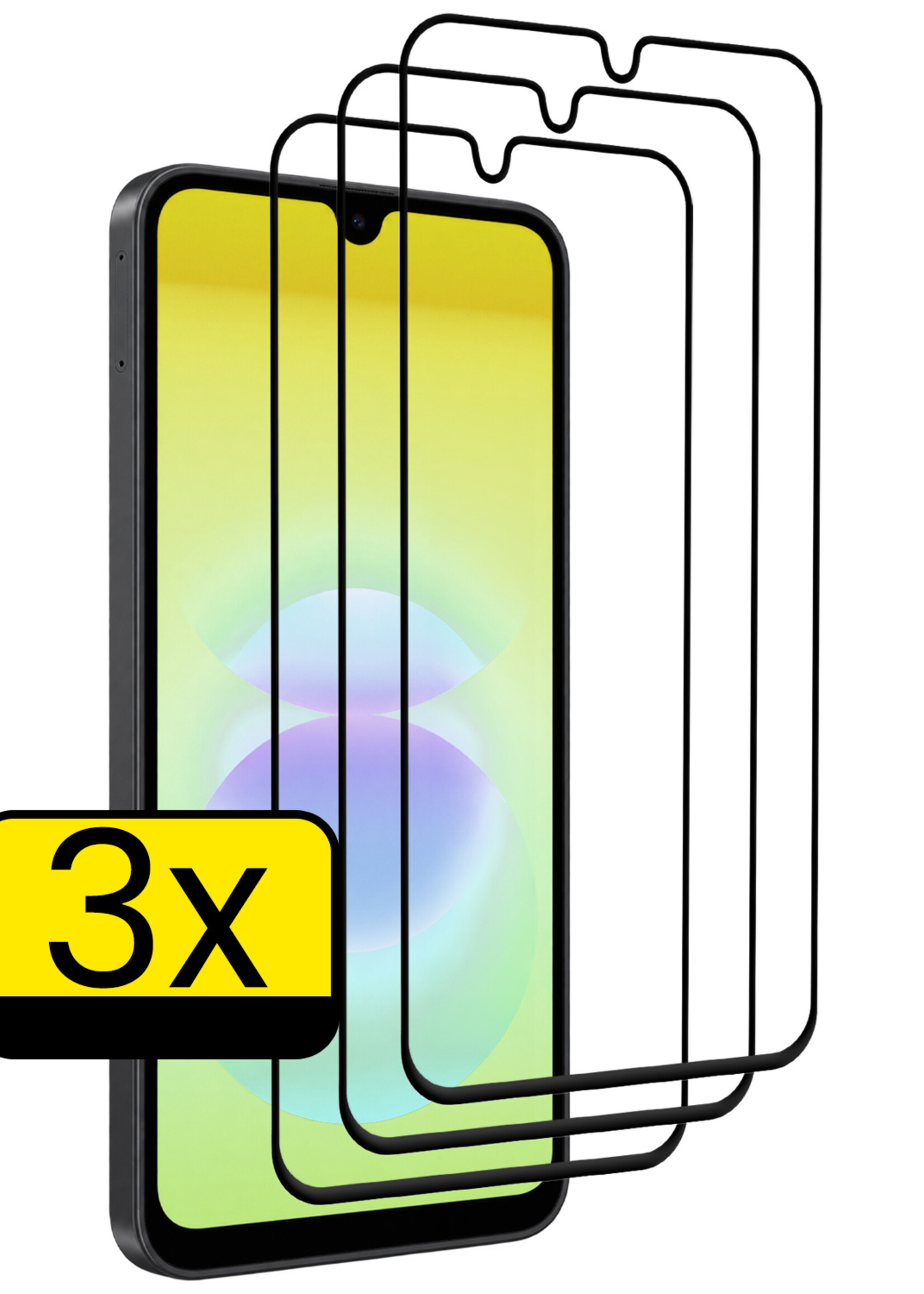 LUQ LUQ Samsung Galaxy A18 Screenprotector Glas Full Cover - 3 PACK