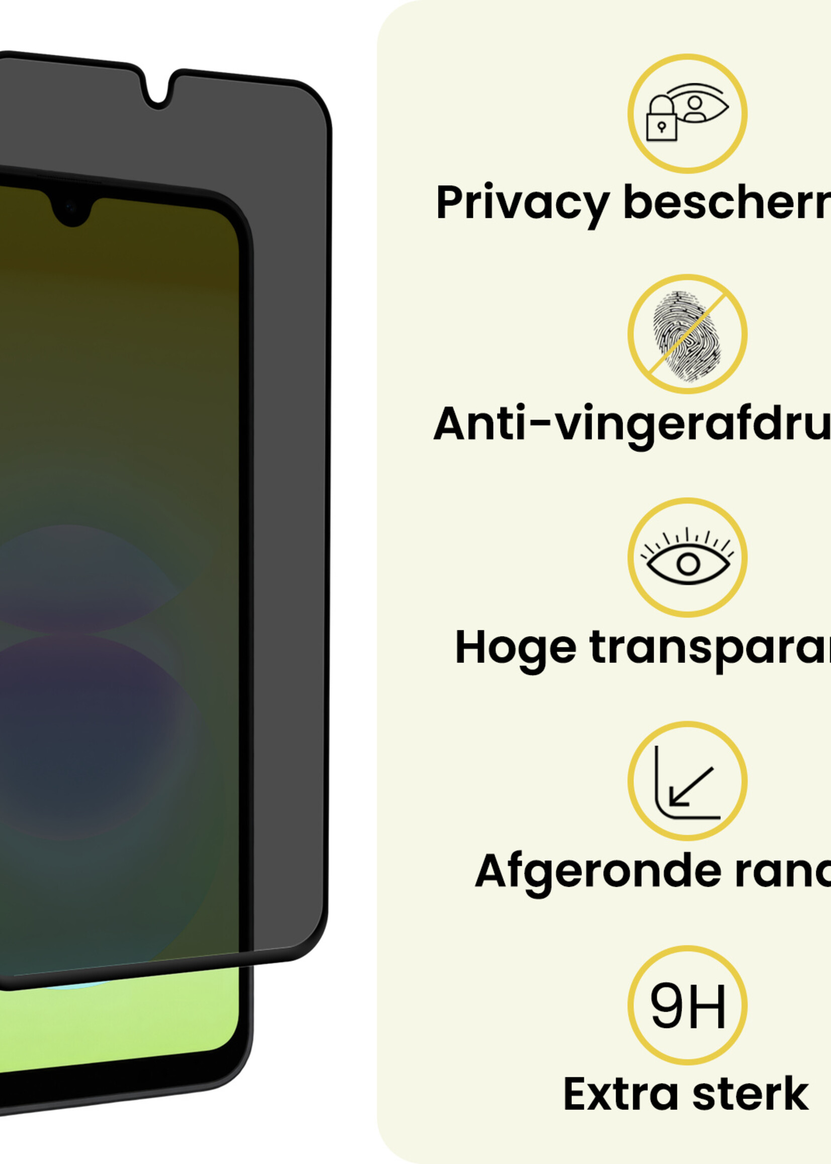LUQ LUQ Samsung Galaxy A18 Screenprotector Glas Privacy