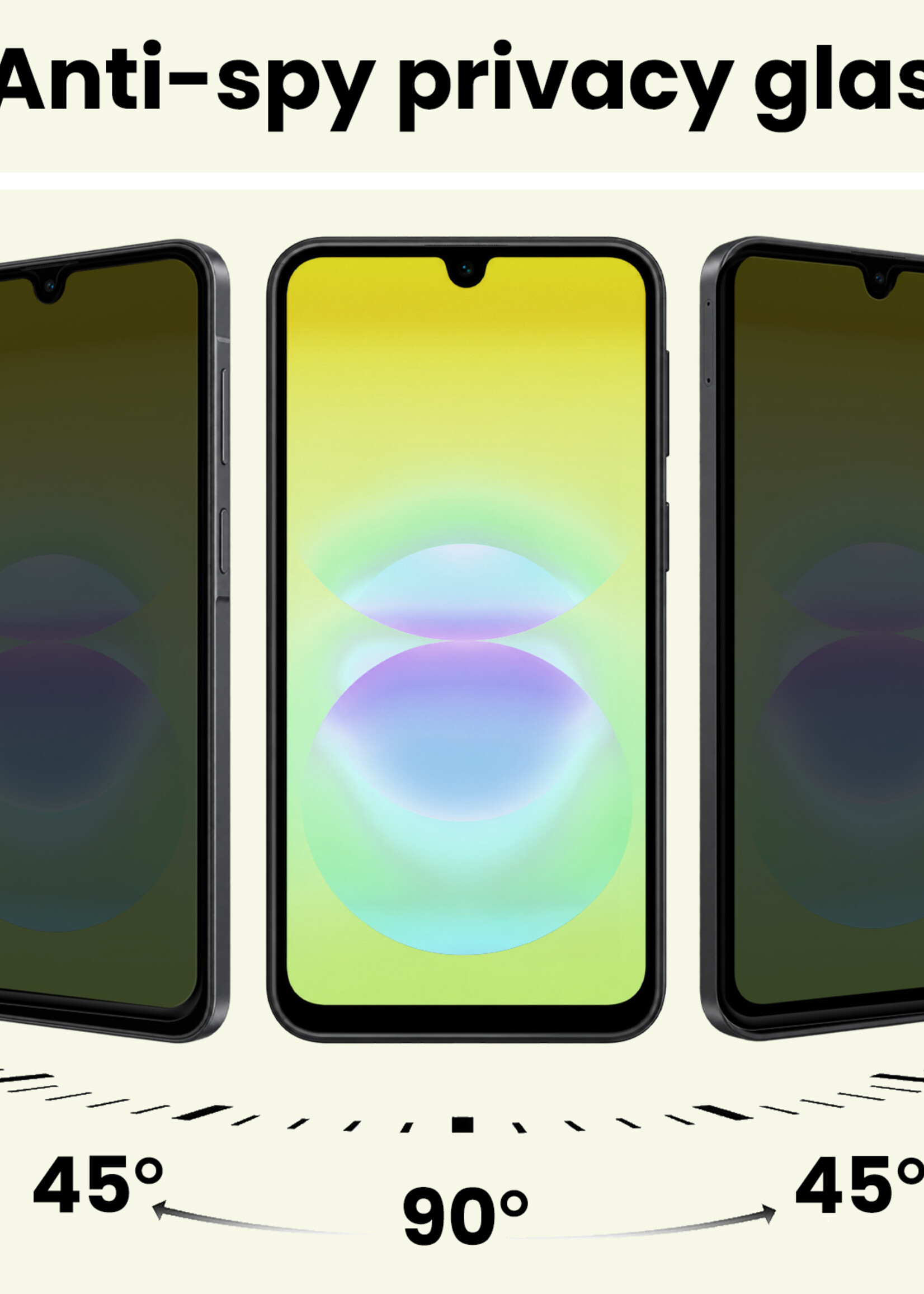 LUQ LUQ Samsung Galaxy A18 Screenprotector Glas Privacy - 2 PACK
