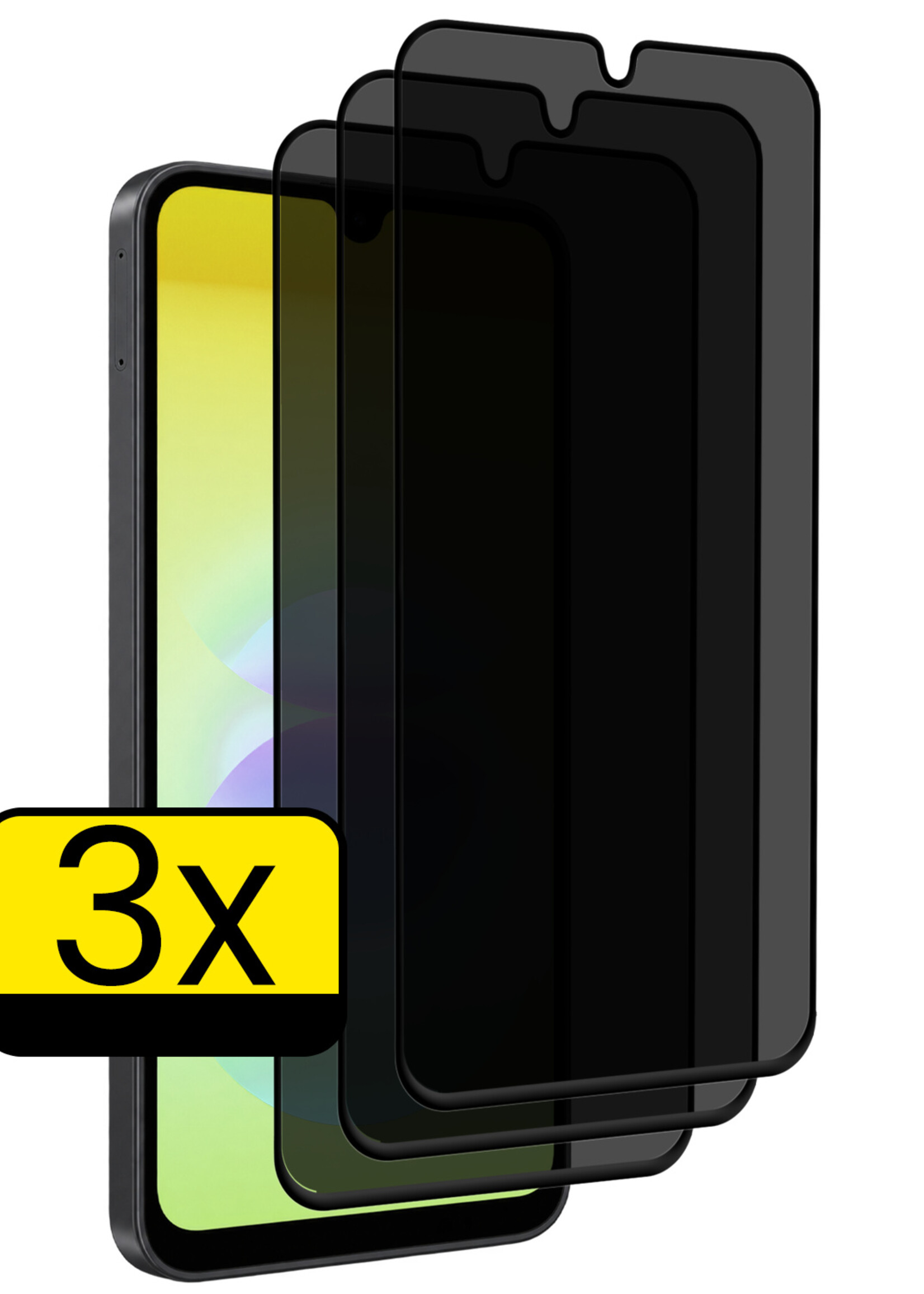 LUQ LUQ Samsung Galaxy A18 Screenprotector Glas Privacy - 3 PACK