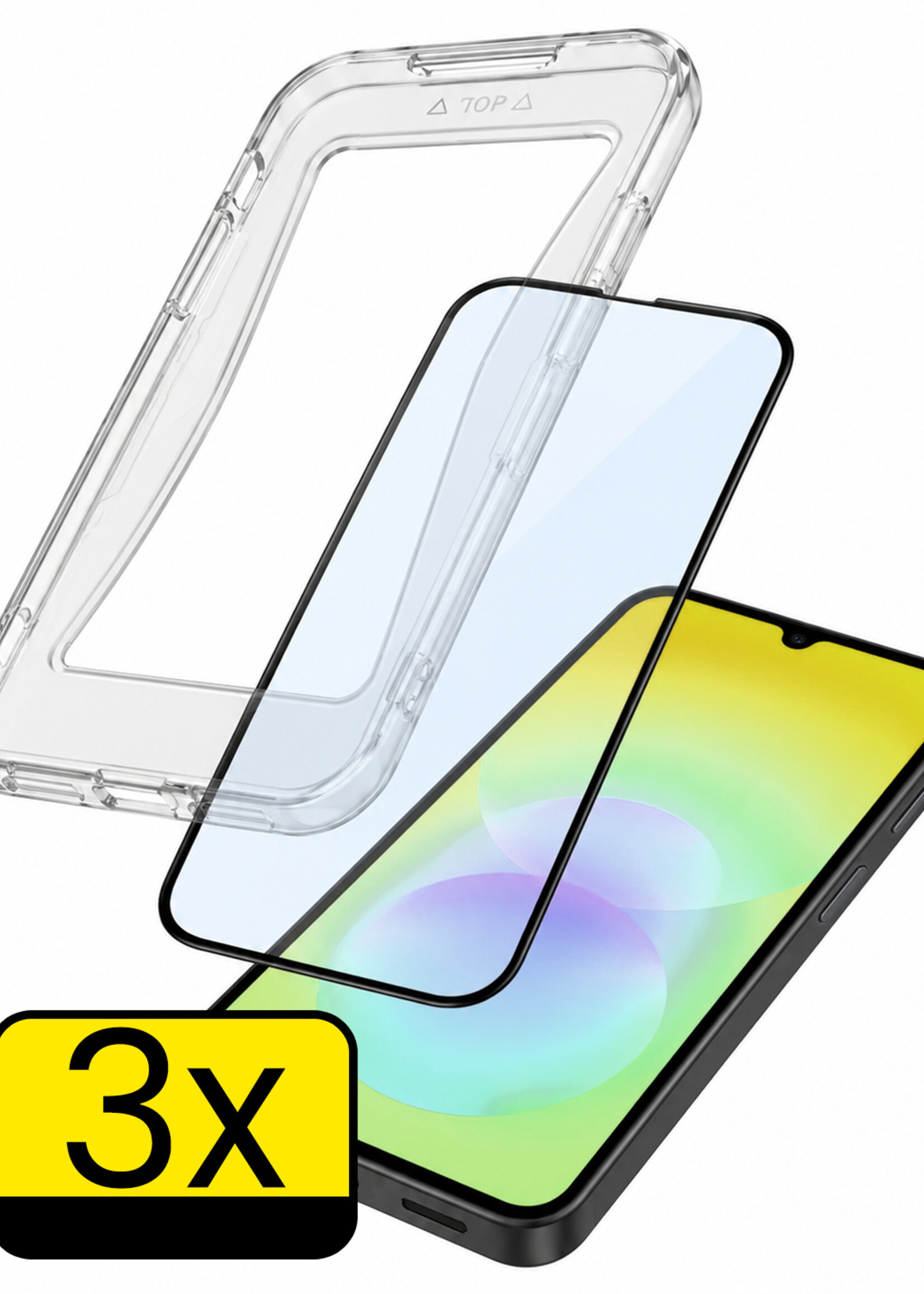 LUQ LUQ Samsung Galaxy A18 Hybrid Screenprotector - 3 PACK