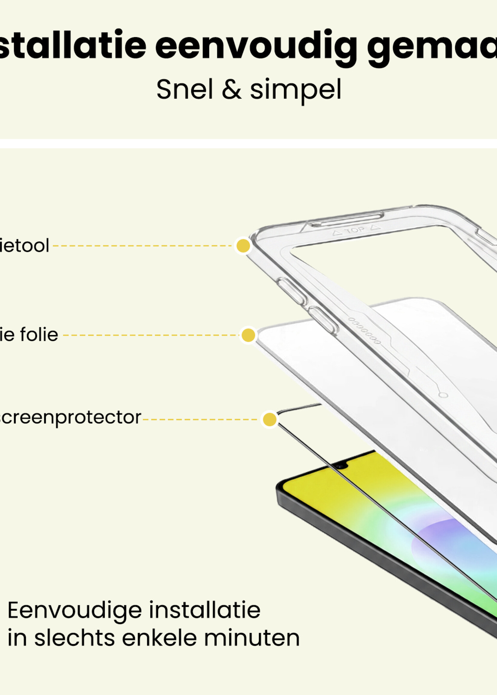 LUQ LUQ Samsung Galaxy A18 Hybrid Screenprotector - 3 PACK