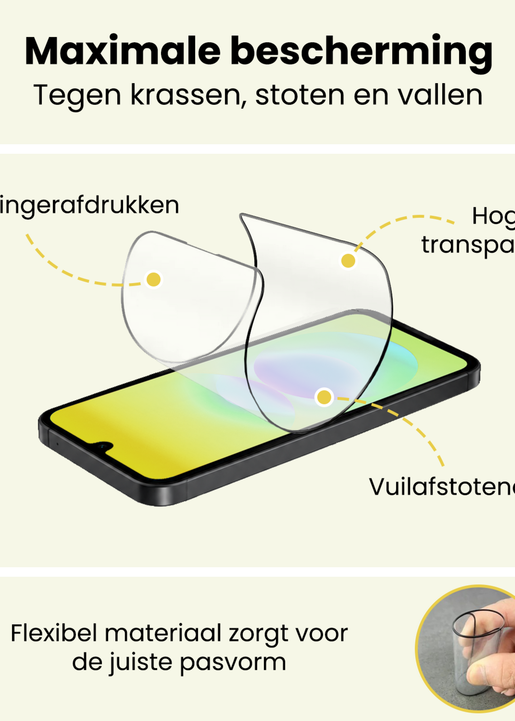 LUQ LUQ Samsung Galaxy A18 Hybrid Screenprotector