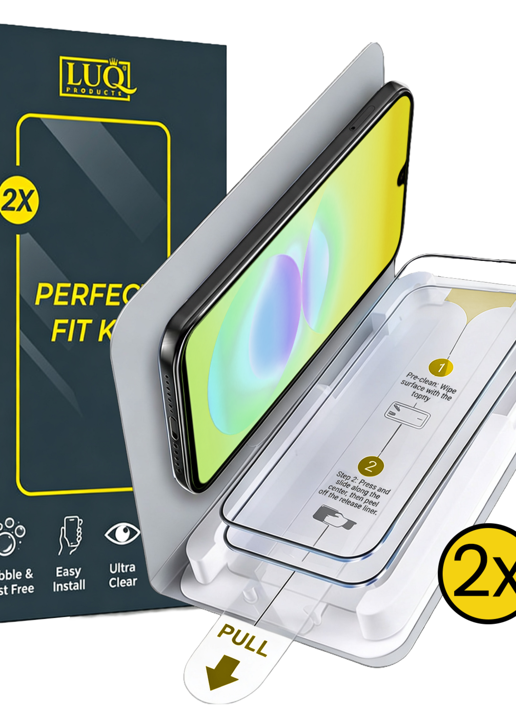 LUQ LUQ Samsung Galaxy A18 Screenprotector Perfect Fit Kit - 2 PACK