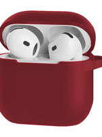 LUQ LUQ Siliconen Hoesje Voor Apple AirPods 5 - Donkerrood
