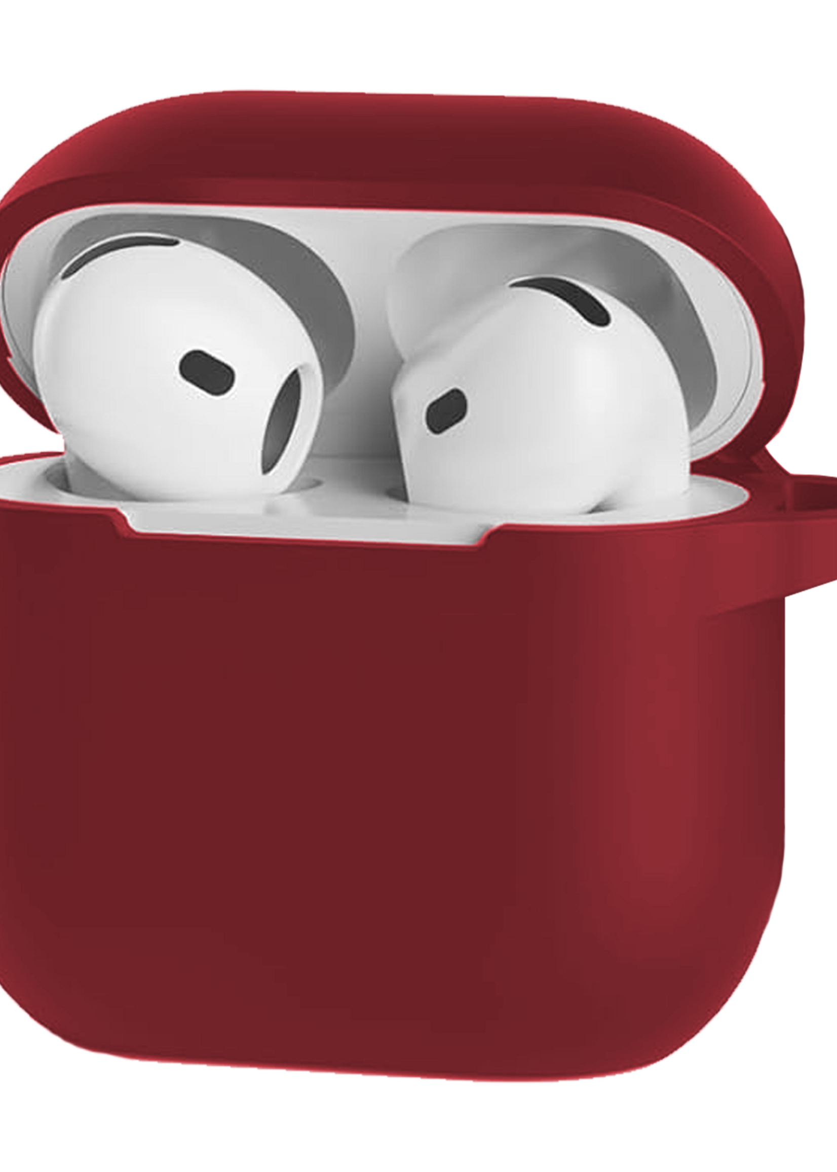 LUQ LUQ Siliconen Hoesje Voor Apple AirPods 5 - Donkerrood