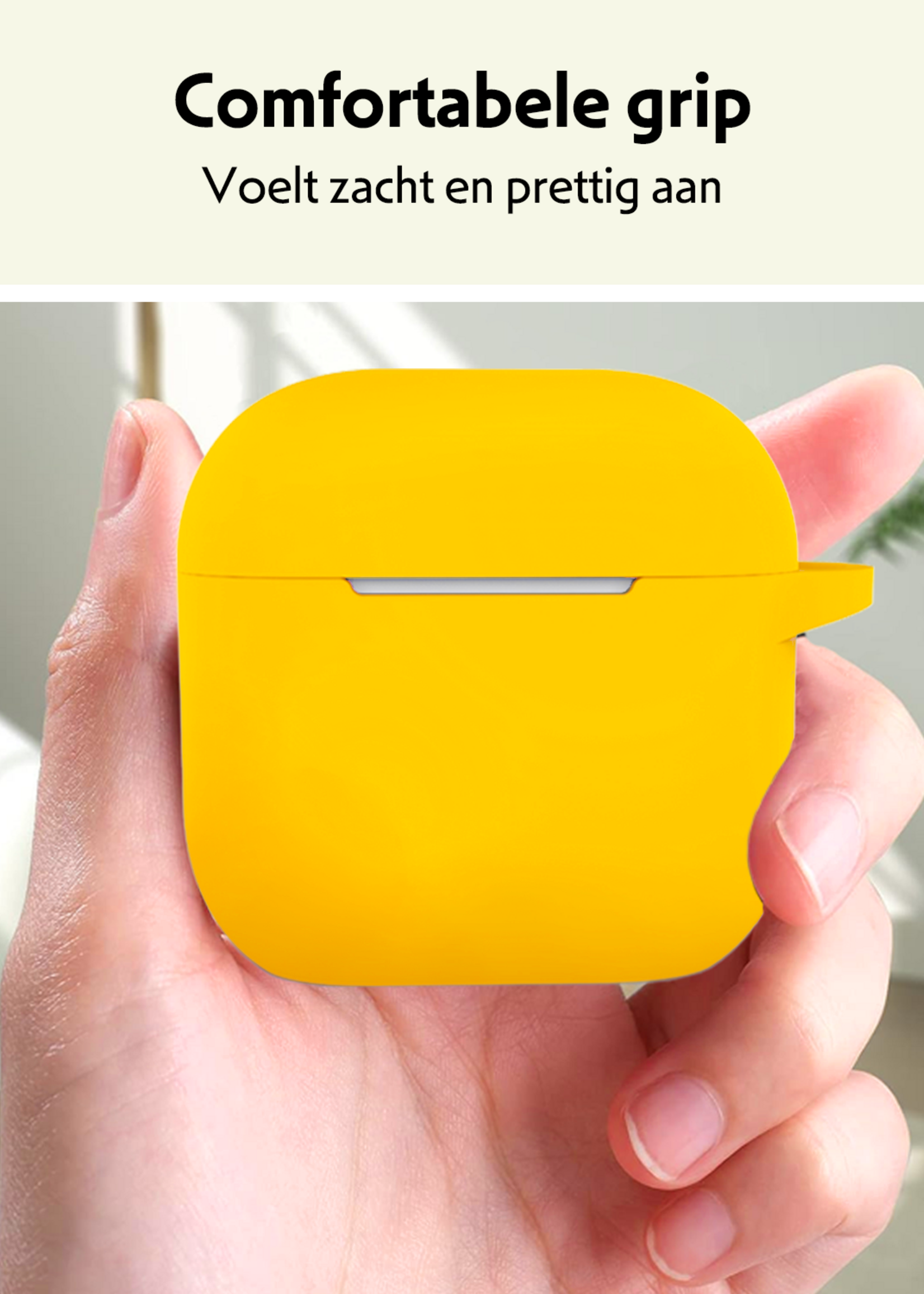 LUQ LUQ Siliconen Hoesje Voor Apple AirPods 5 - Geel