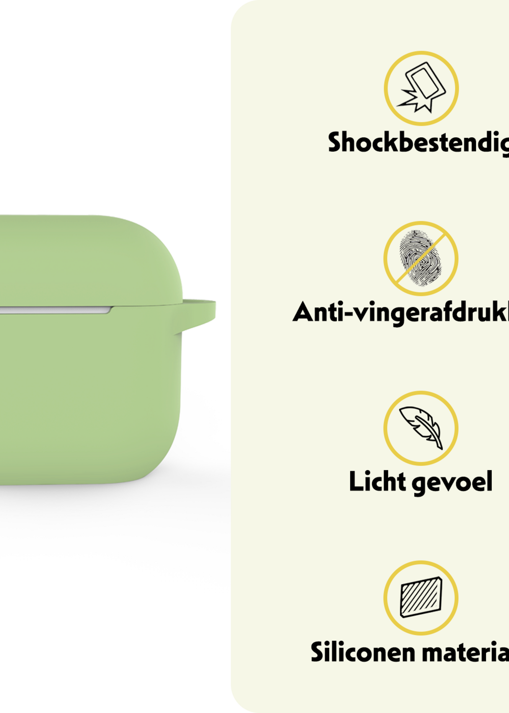 LUQ LUQ Siliconen Hoesje Voor Apple AirPods 5 - Groen