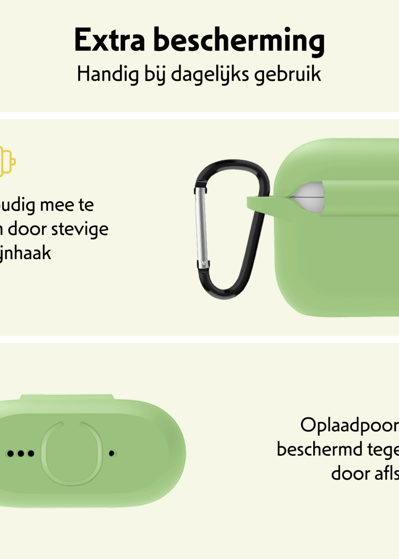 LUQ LUQ Siliconen Hoesje Voor Apple AirPods 5 - Groen