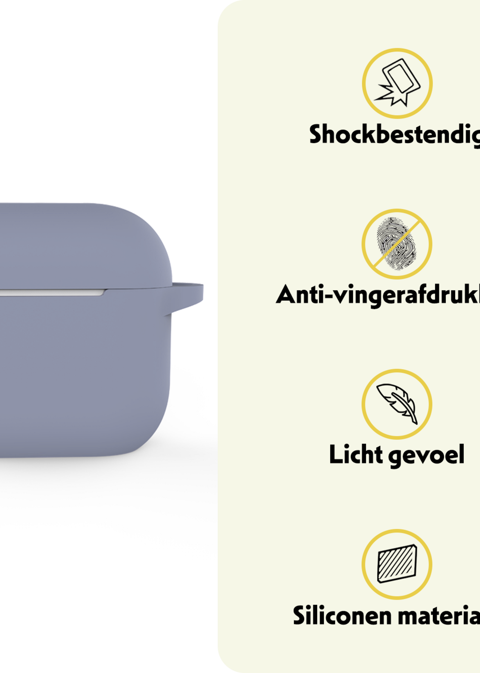 LUQ LUQ Siliconen Hoesje Voor Apple AirPods 5 - Lila