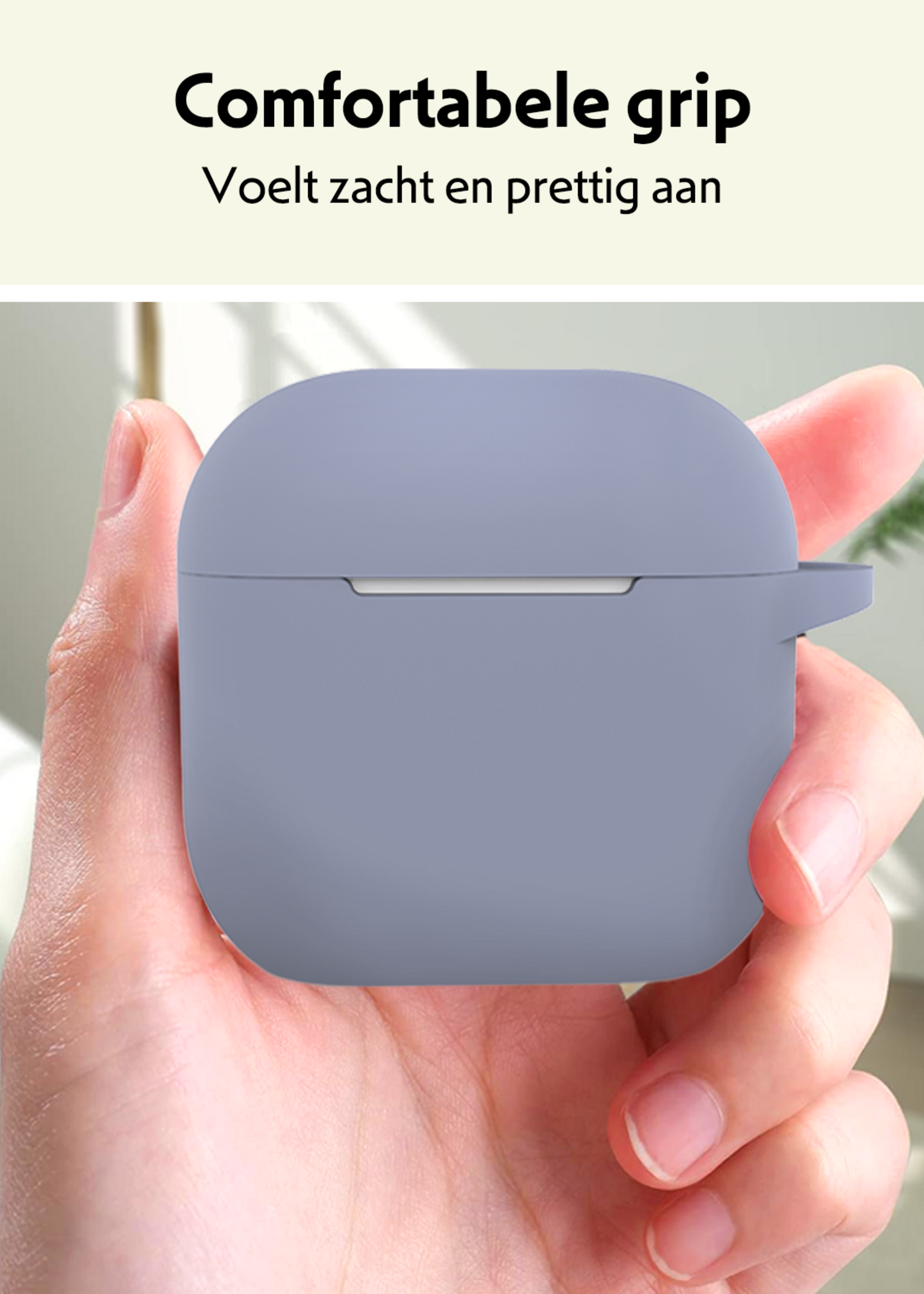 LUQ LUQ Siliconen Hoesje Voor Apple AirPods 5 - Lila