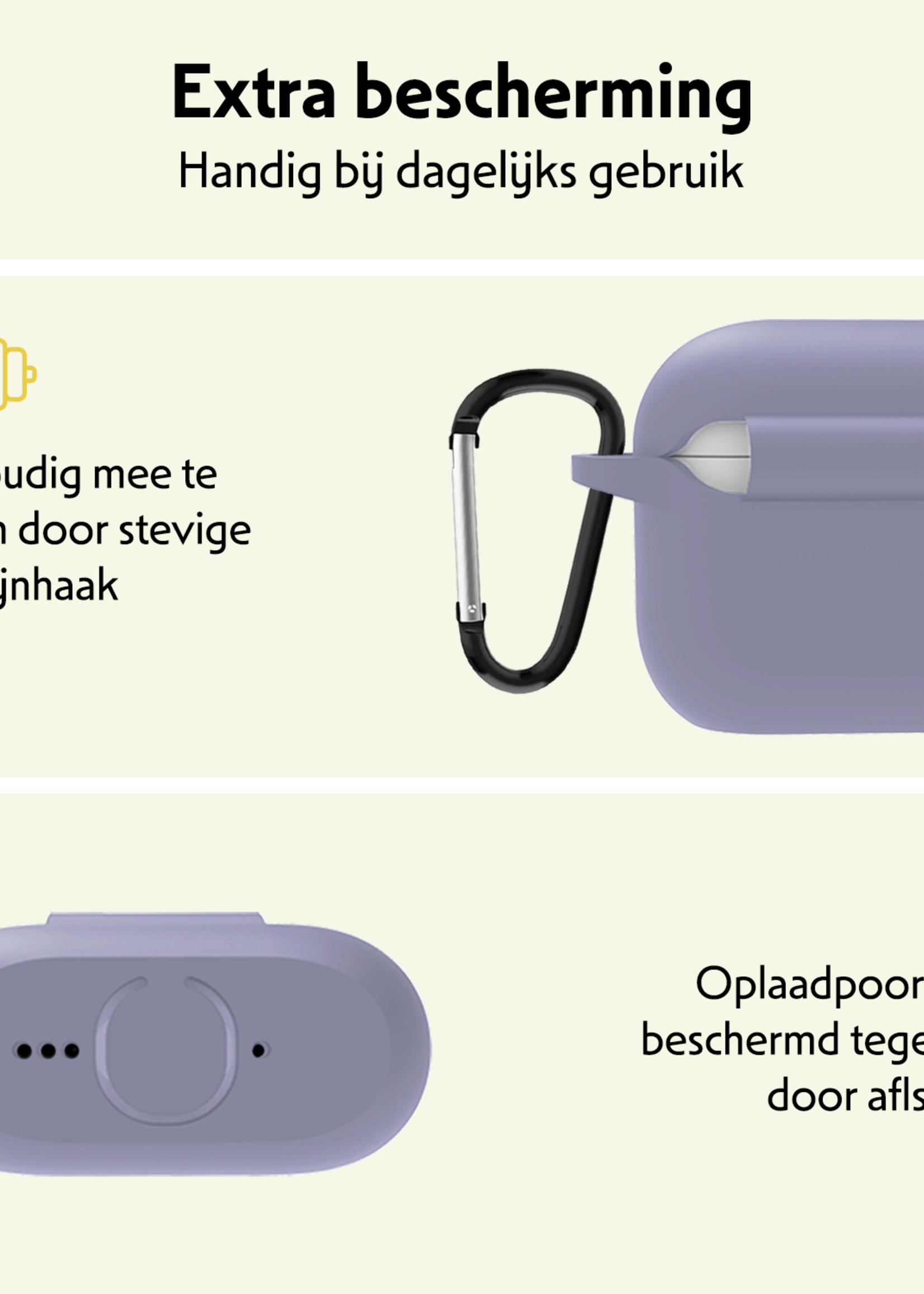 LUQ LUQ Siliconen Hoesje Voor Apple AirPods 5 - Lila