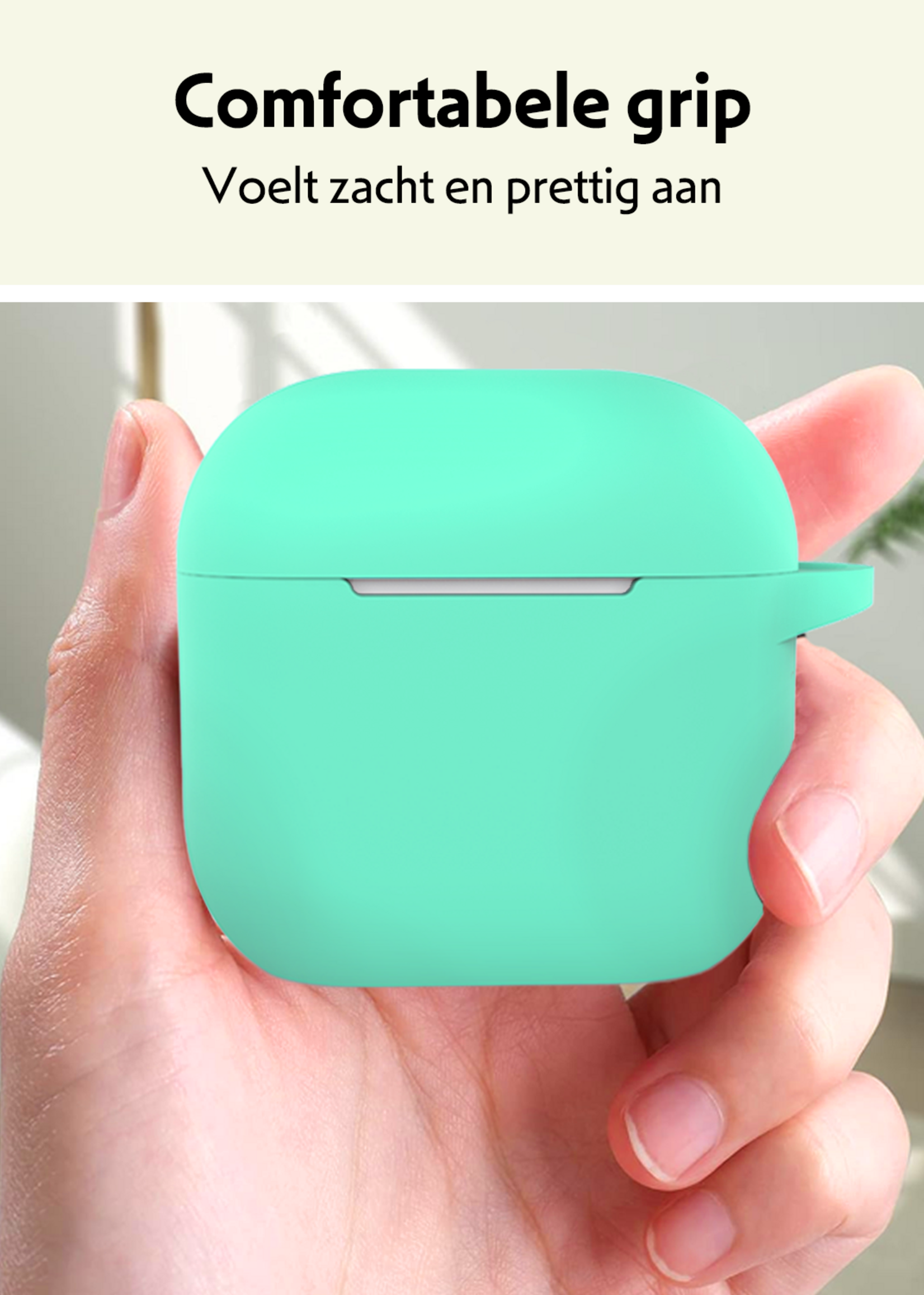 LUQ LUQ Siliconen Hoesje Voor Apple AirPods 5 - Turquoise