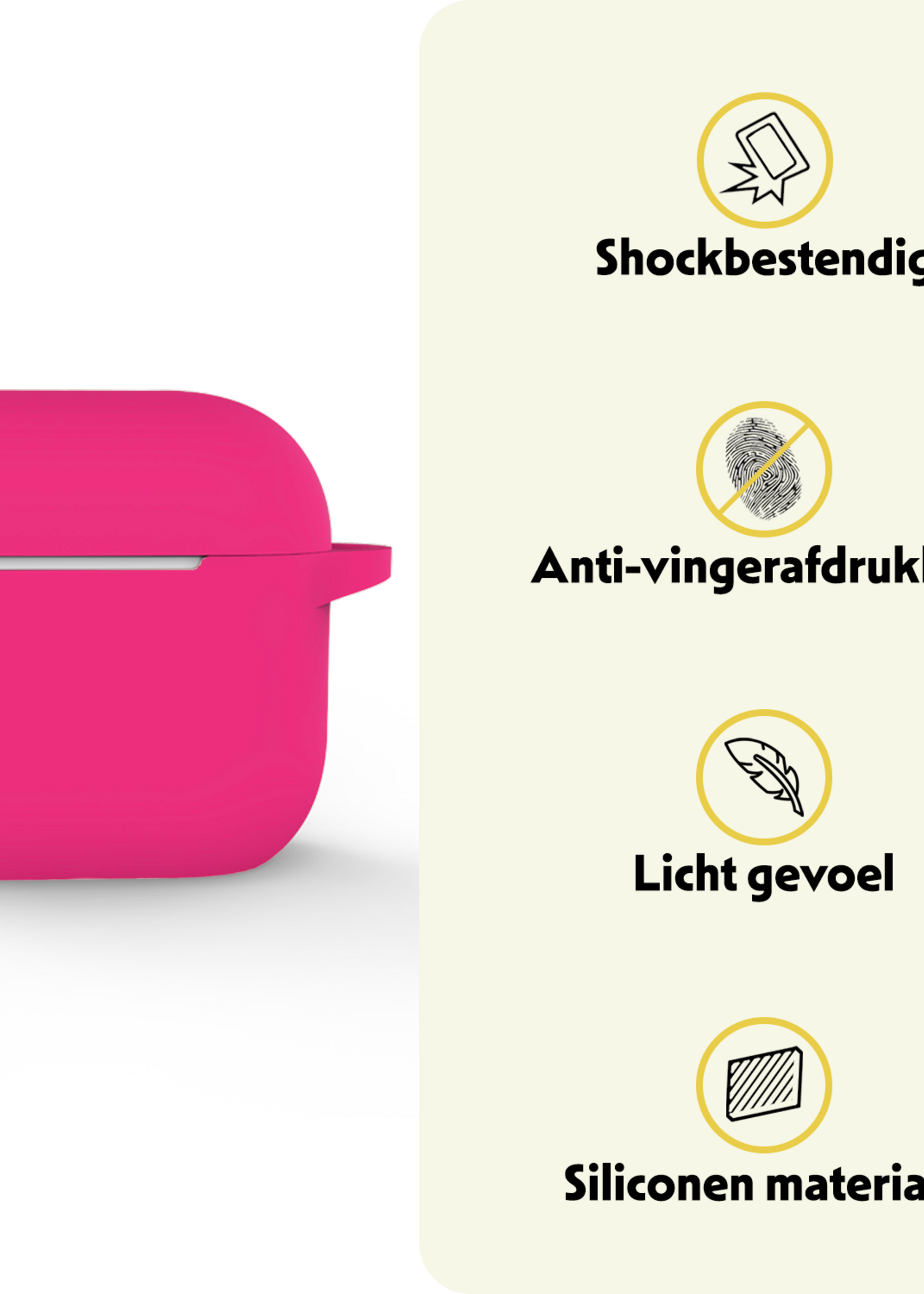 LUQ LUQ Siliconen Hoesje Voor Apple AirPods 5 - Roze