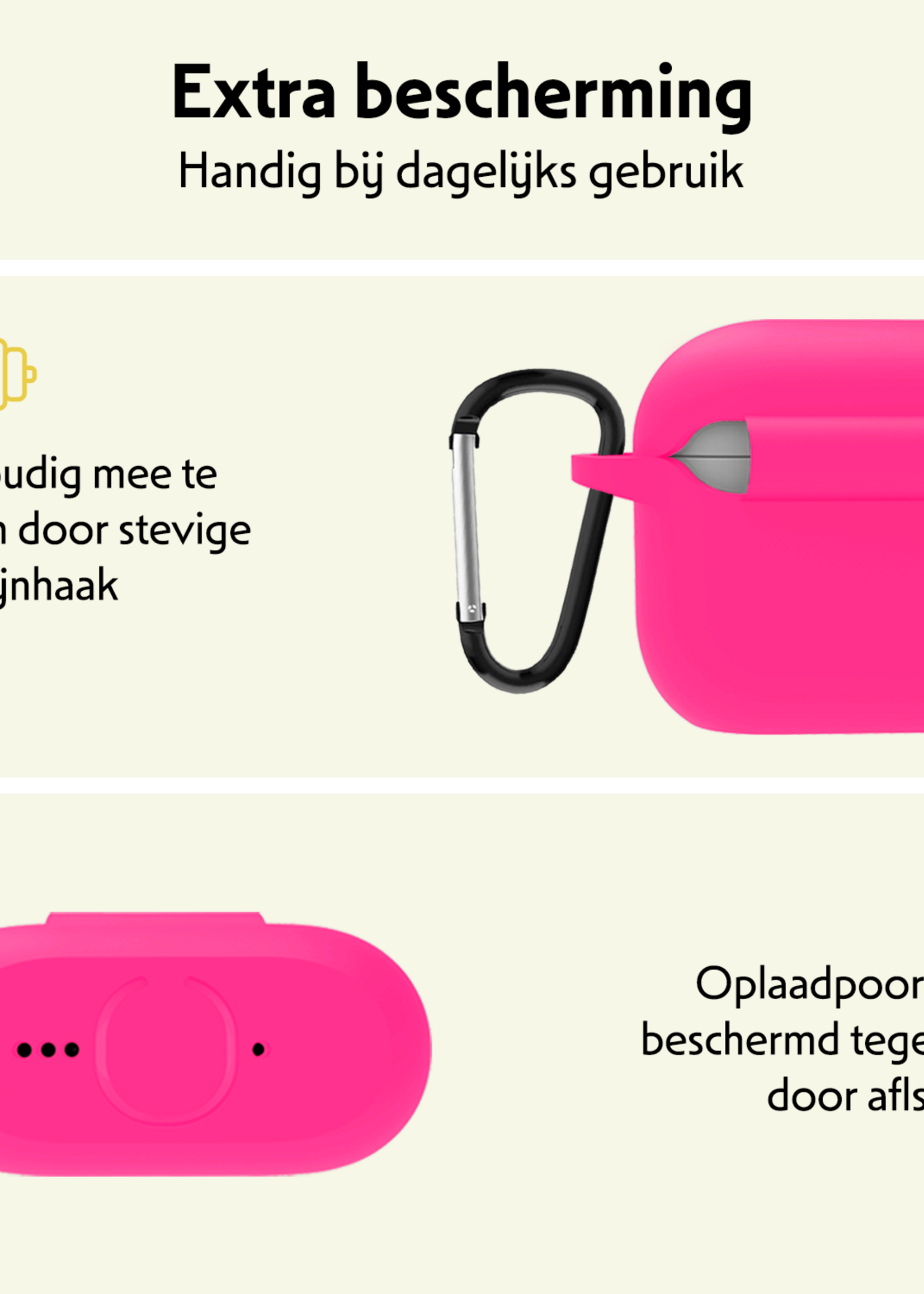LUQ LUQ Siliconen Hoesje Voor Apple AirPods 5 - Roze
