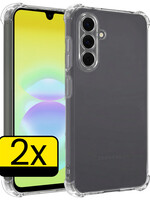 LUQ LUQ Samsung Galaxy A18 Hoesje Shockproof - Transparant - 2 PACK
