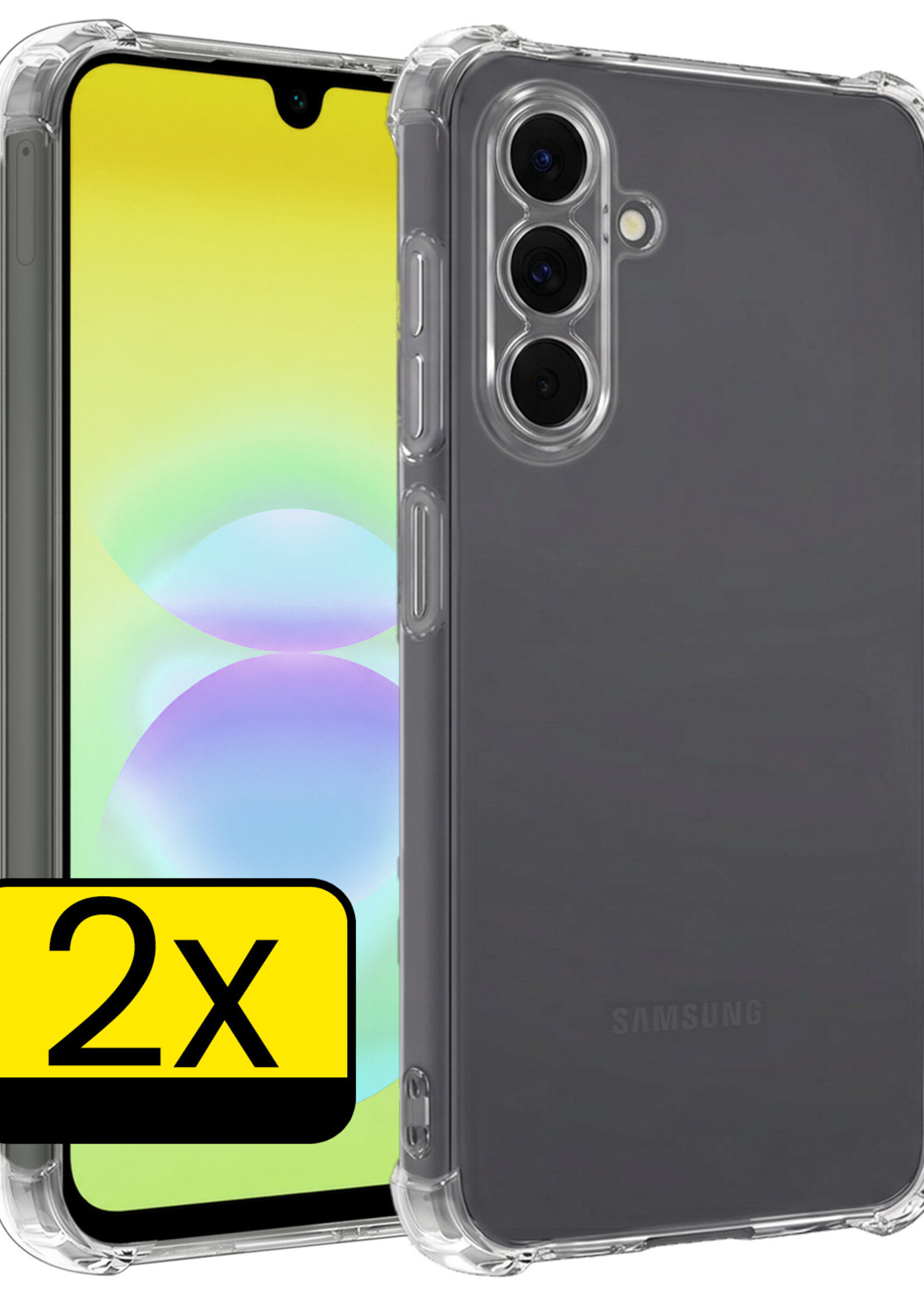 LUQ LUQ Samsung Galaxy A18 Hoesje Shockproof - Transparant - 2 PACK