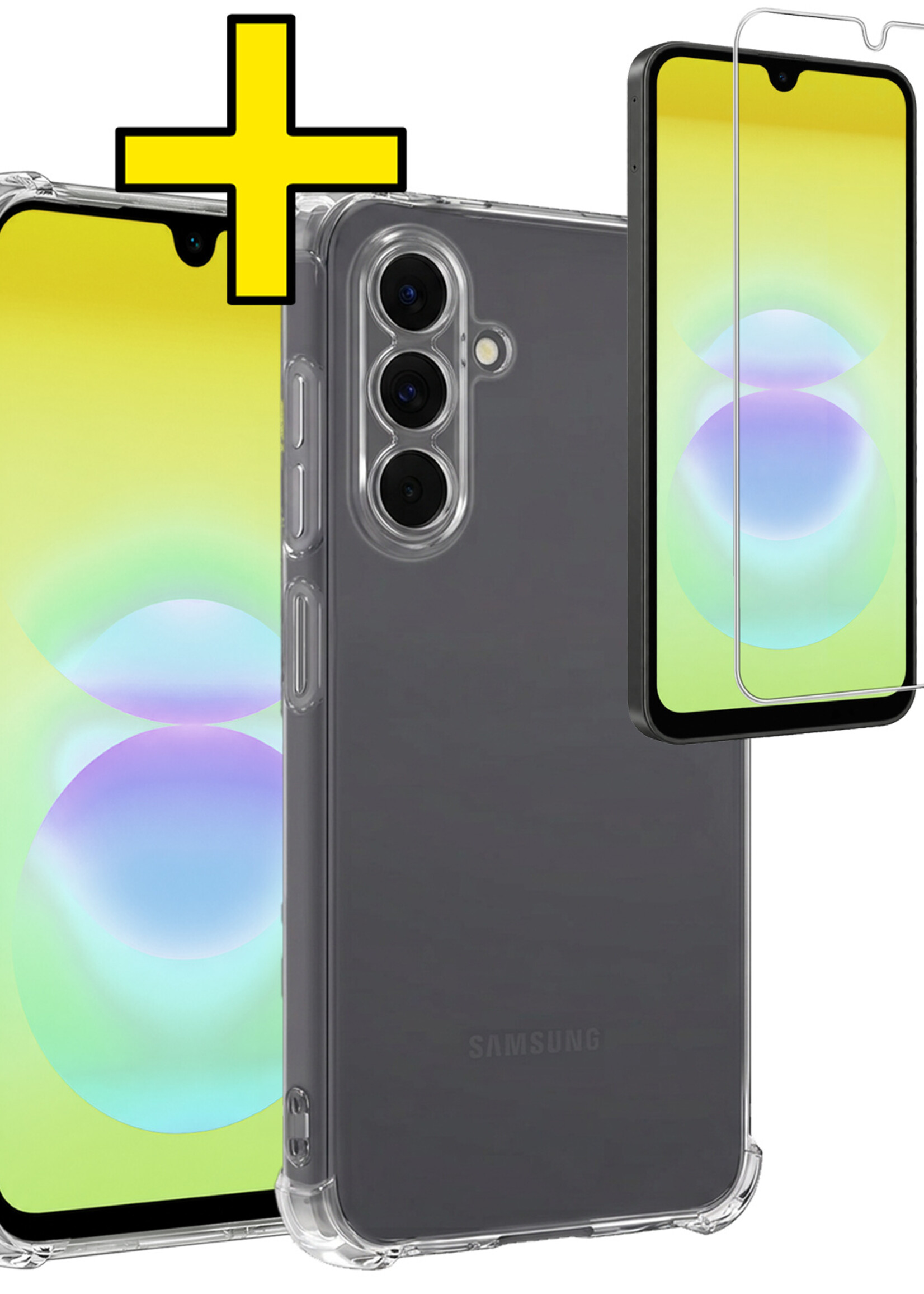 LUQ LUQ Samsung Galaxy A18 Hoesje Shockproof Met Screenprotector