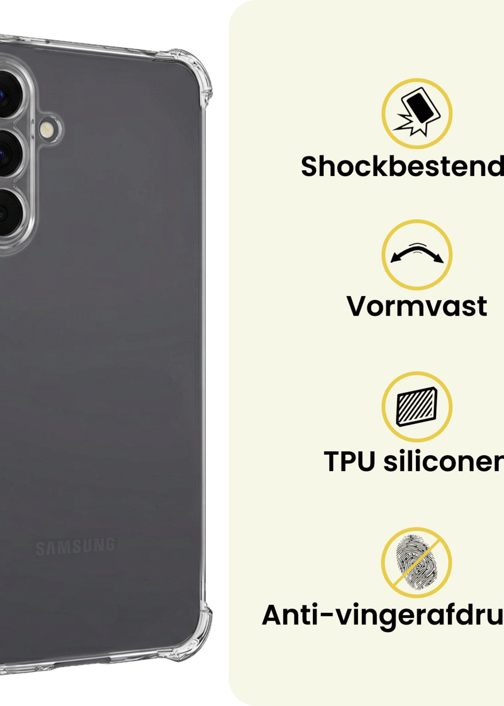 LUQ LUQ Samsung Galaxy A18 Hoesje Shockproof Met Screenprotector
