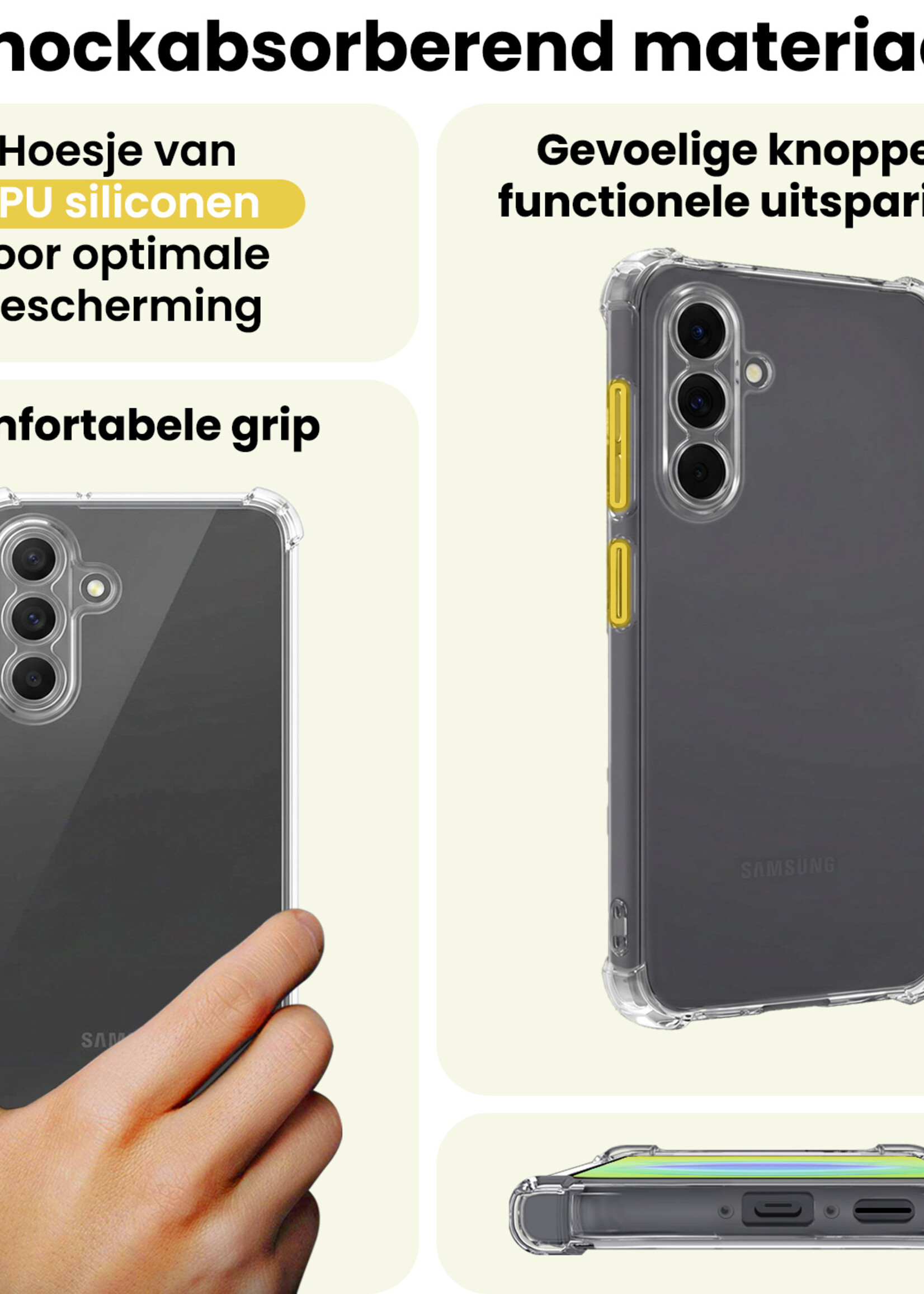LUQ LUQ Samsung Galaxy A18 Hoesje Shockproof Met Screenprotector