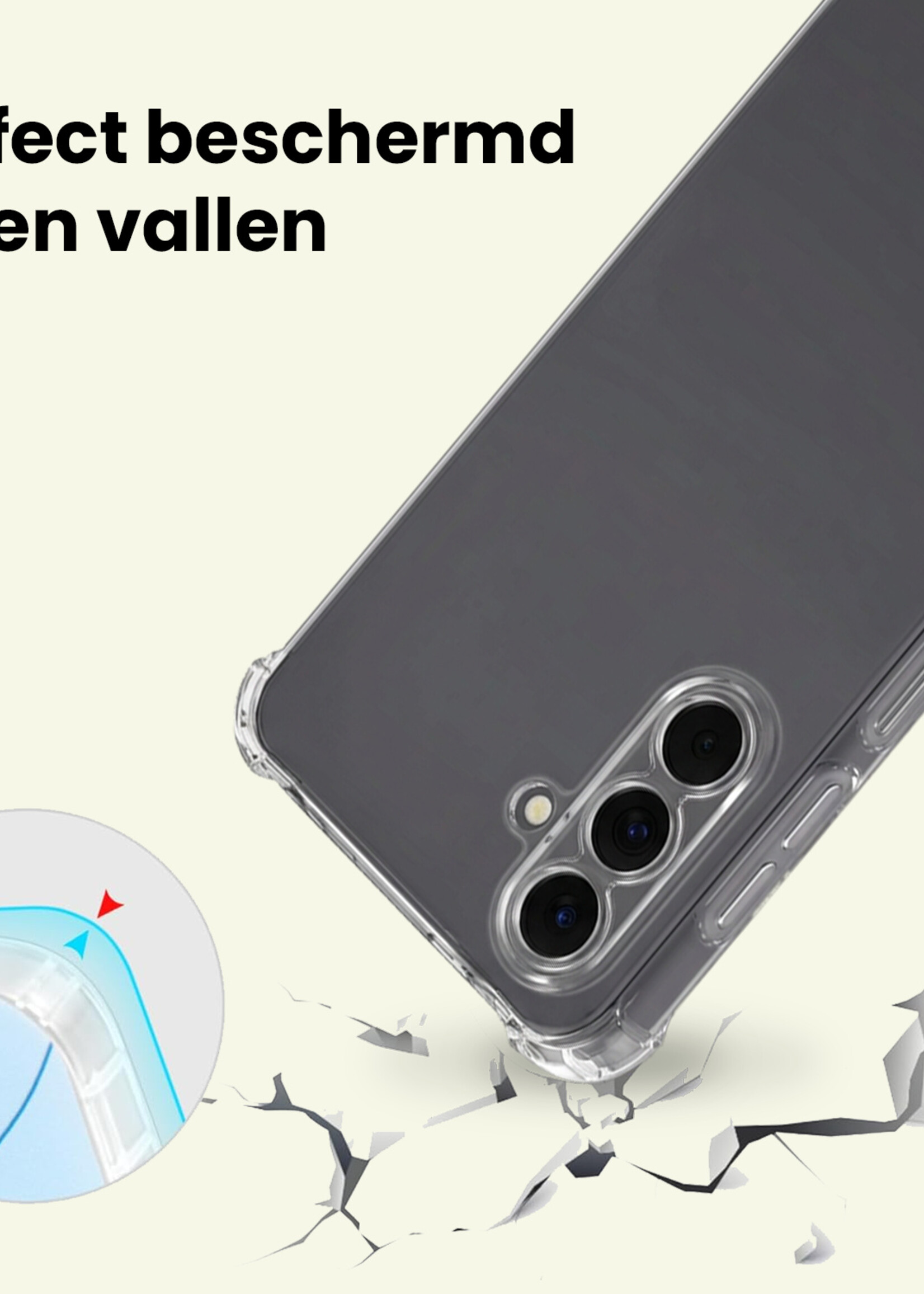 LUQ LUQ Samsung Galaxy A18 Hoesje Shockproof Met Screenprotector