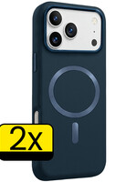 LUQ LUQ iPhone 18 Pro Max Magsafe Leer Hoesje - Blauw - 2 PACK