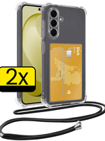 LUQ LUQ Samsung Galaxy S26 FE Hoesje Pashouder met Koord - 2 PACK